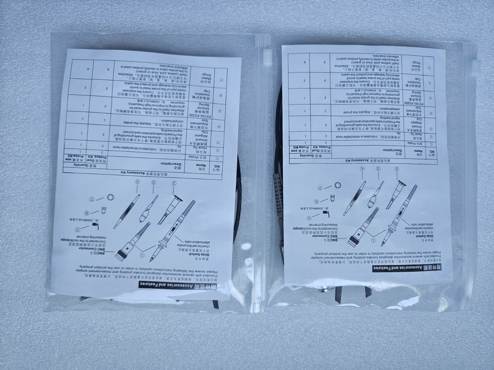 4 Four New 100MHZ Oscilloscope clip probes for HP Tektronix Hitachi, US seller