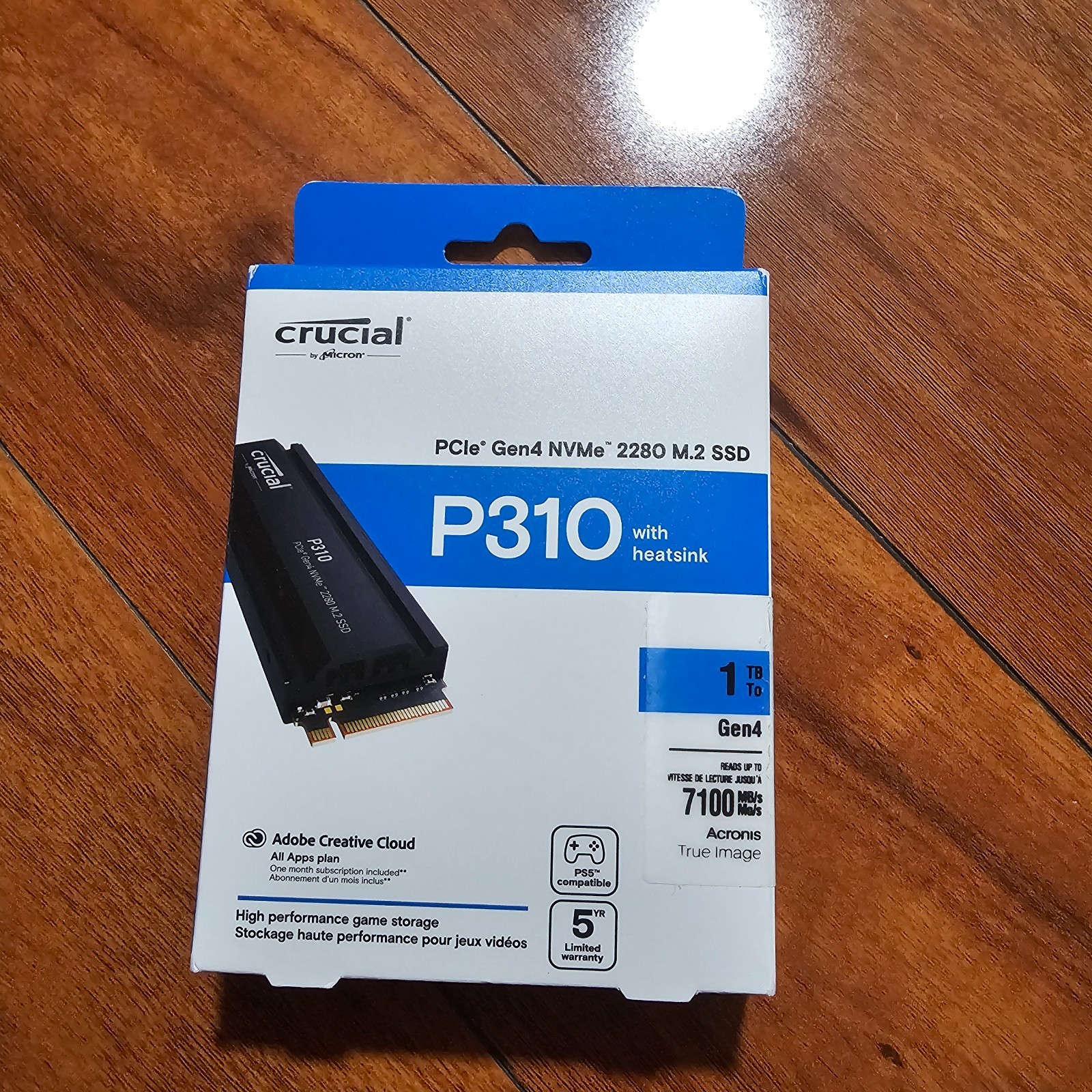 Crucial P310 2280 1TB PCIe Gen4 NVMe Gaming PS5 SSD Heatsink CT1000P310SSD5-01