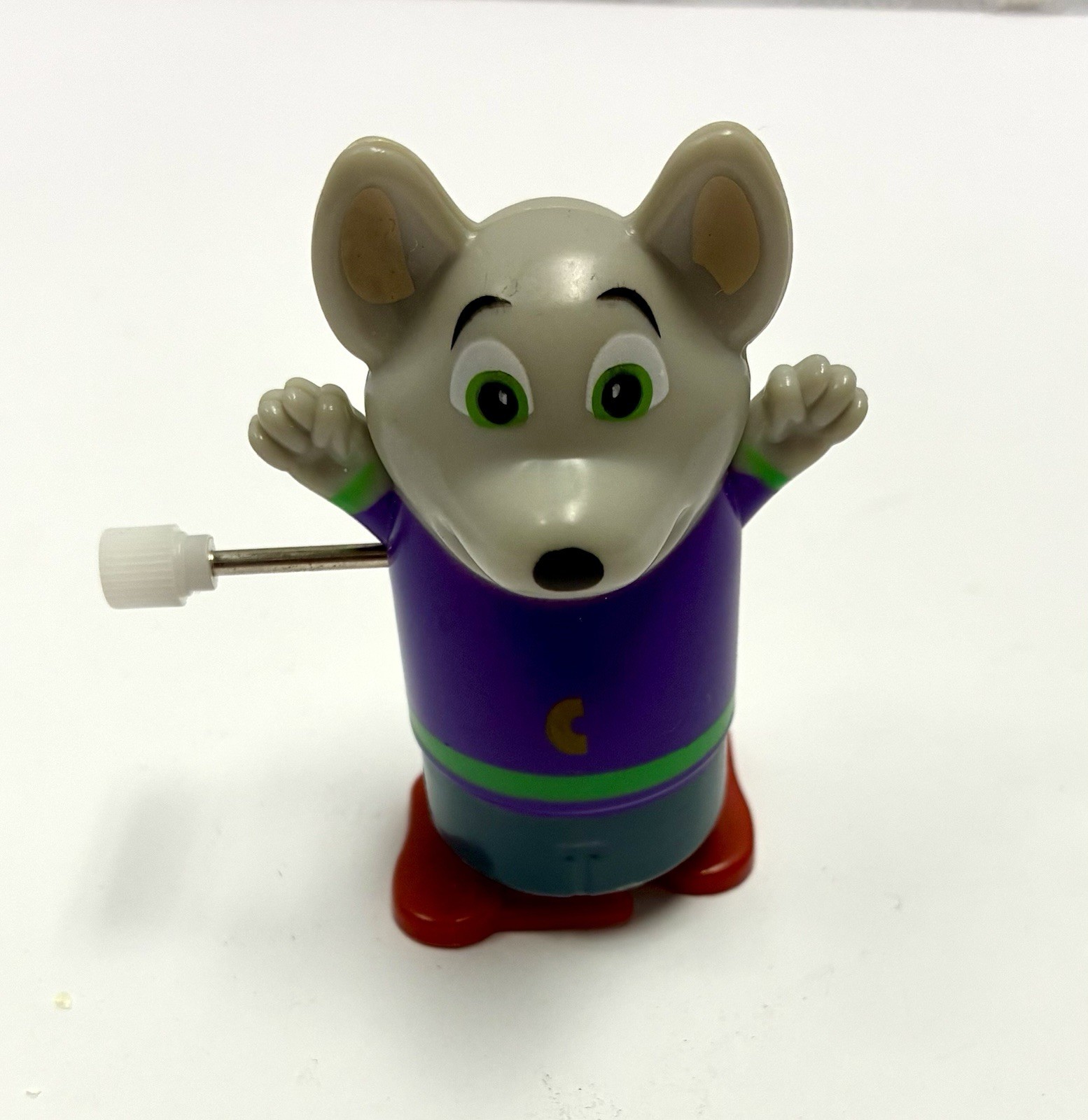 Chuck E Cheese Wind Up Walking Mouse Toy WORKS Collectible Vintage FunExpress