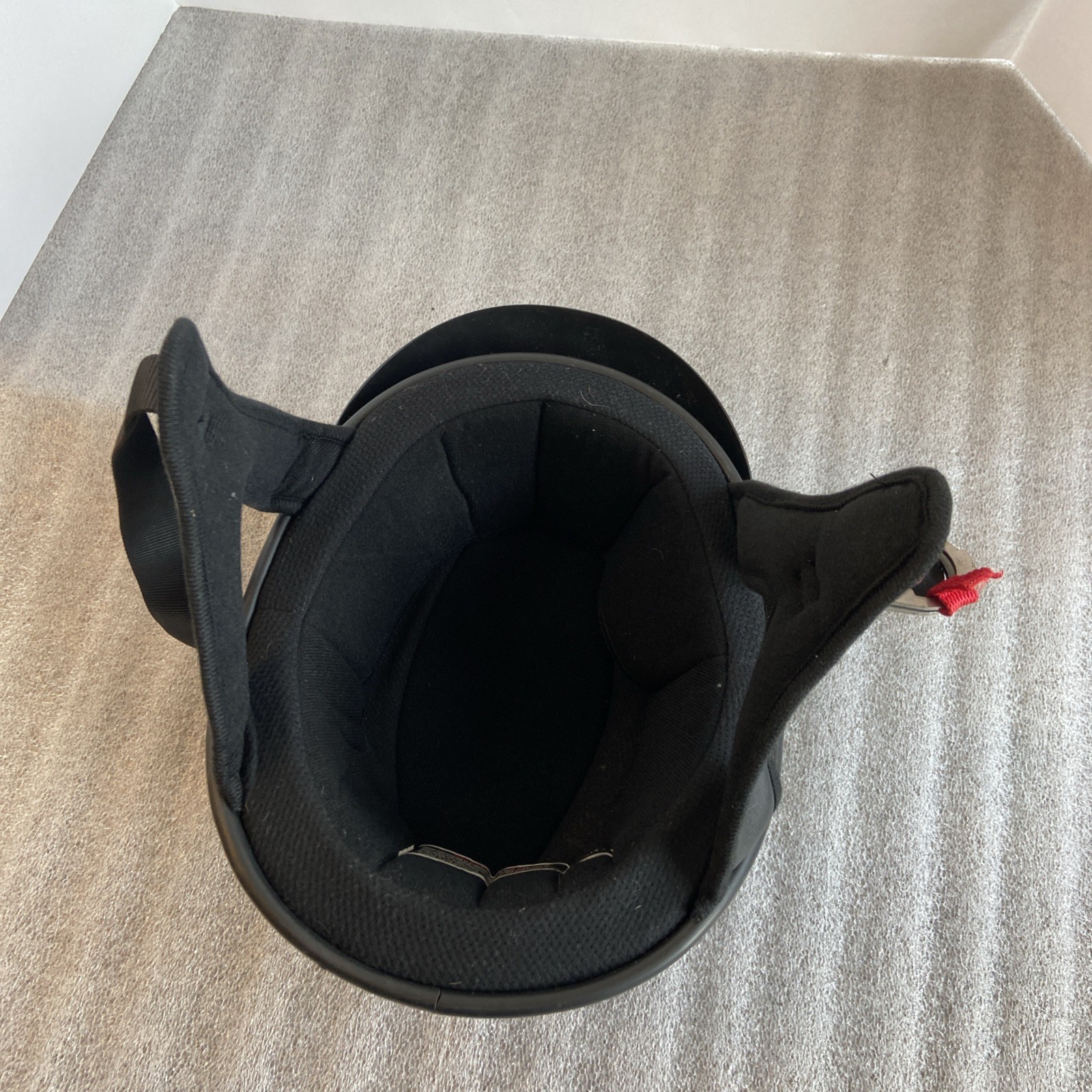 Motorcycle Helmet Half Skull Cap visor DOT Approved Black Size Large