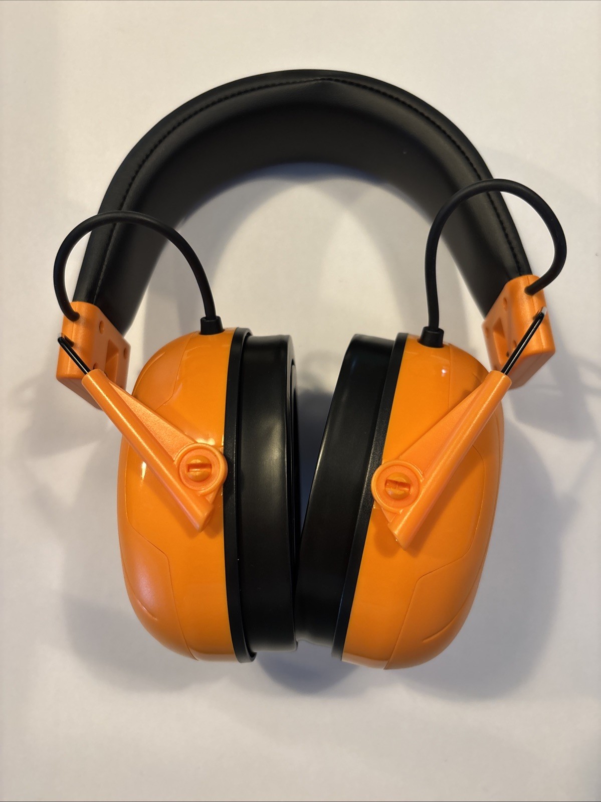 Plugfones Mercenary Lite Muff  Wireless Ear Muffs  Safety and Audio ORANGE READ