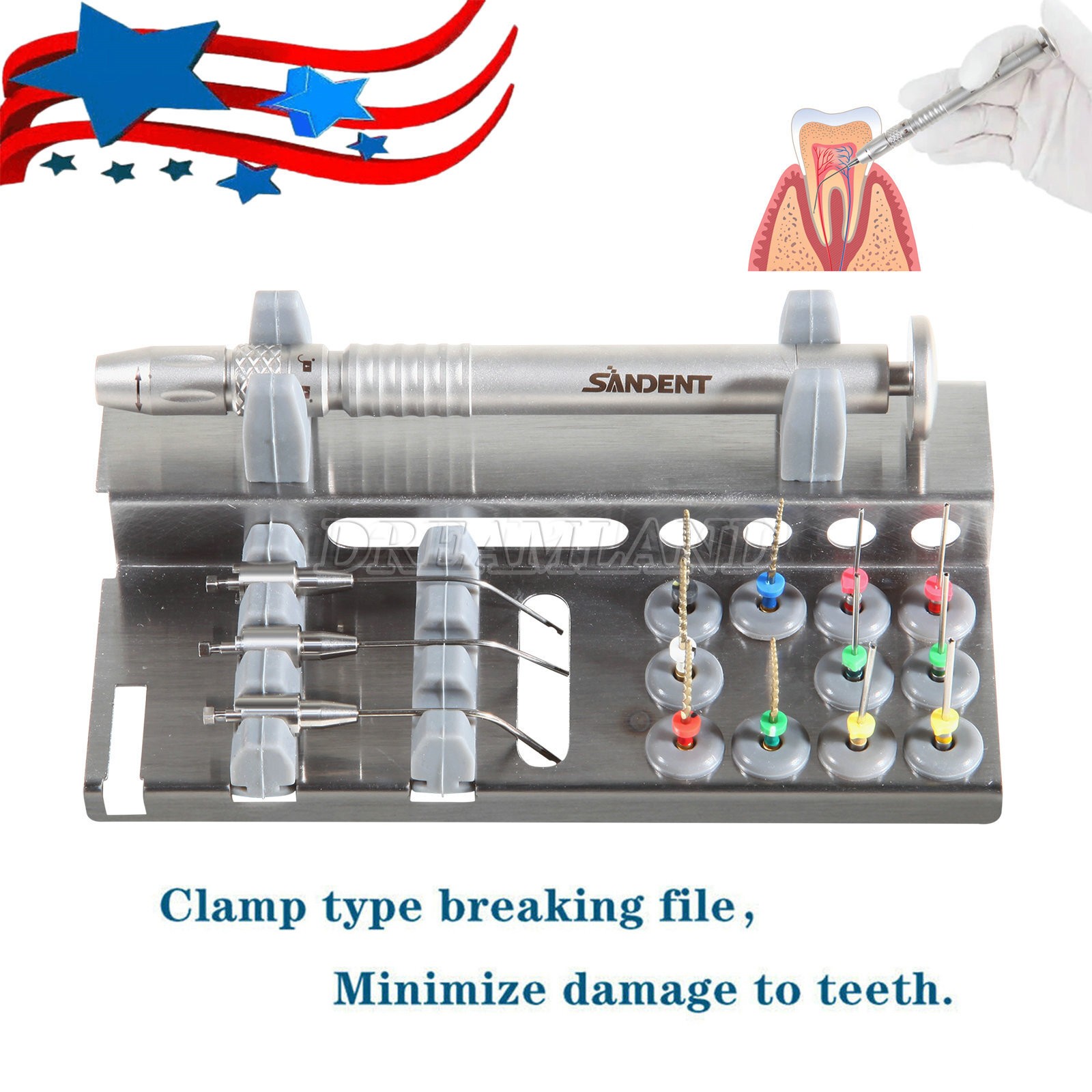 Dental Broken File Extractor Endodontic File Removal System Kit Endo Root Canal