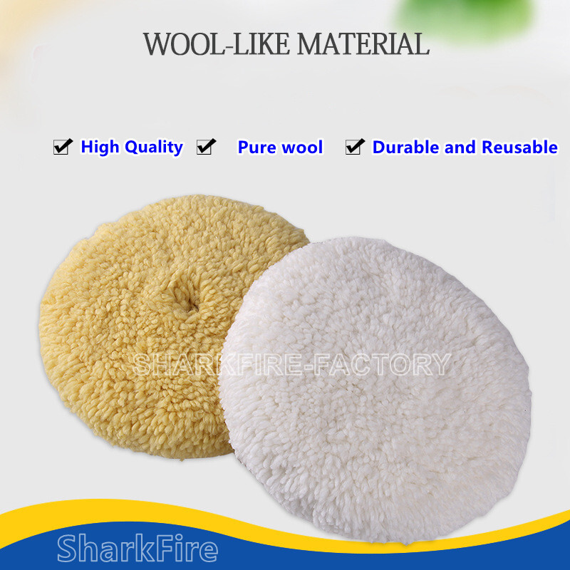 7 inch Wool Buffing Pads100% Natural Wool Double Side Compound Cutting Polishing
