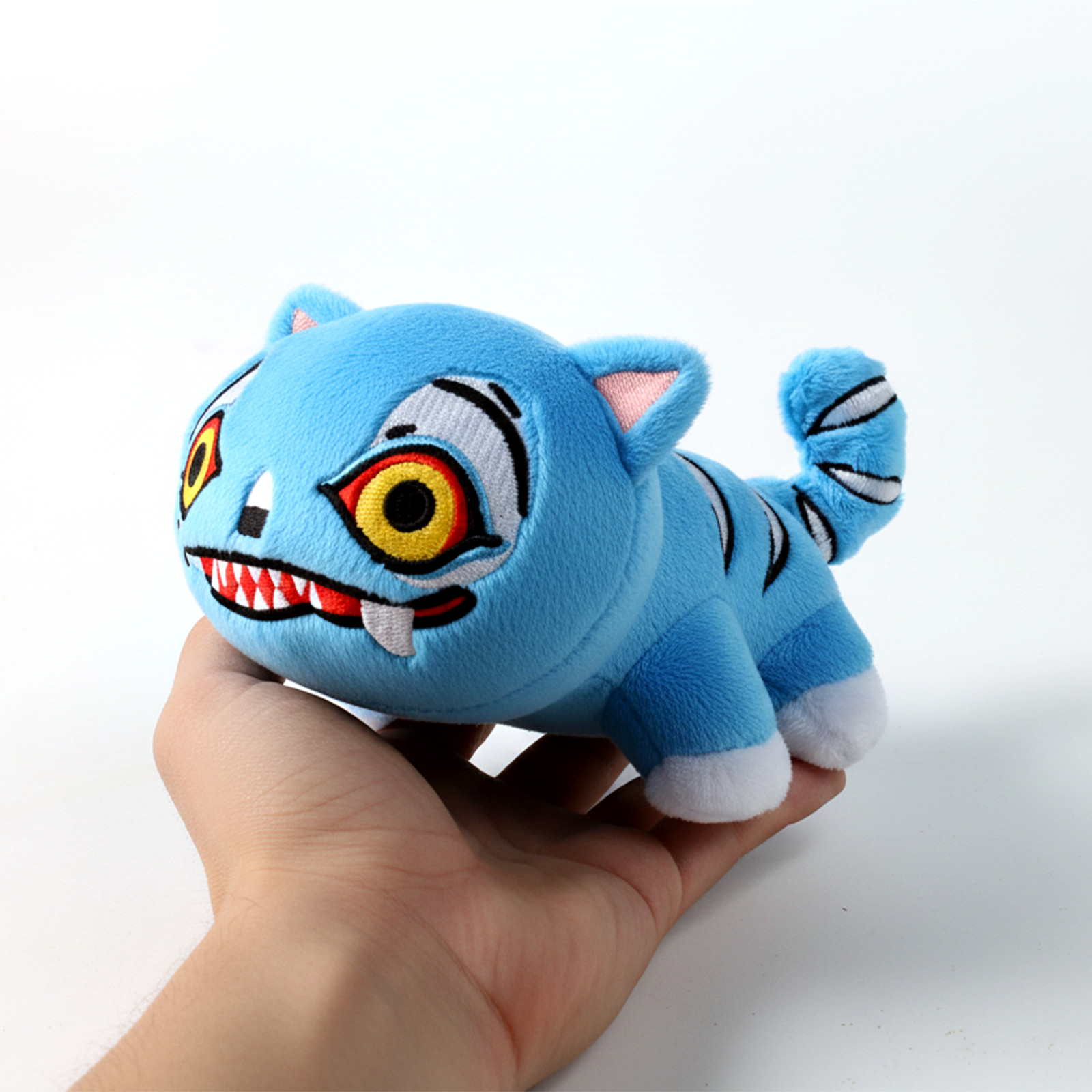 Derpy Blue Tiger Minhwa Plush - 7 Inch Plush WITH FREE KEYCHAIN