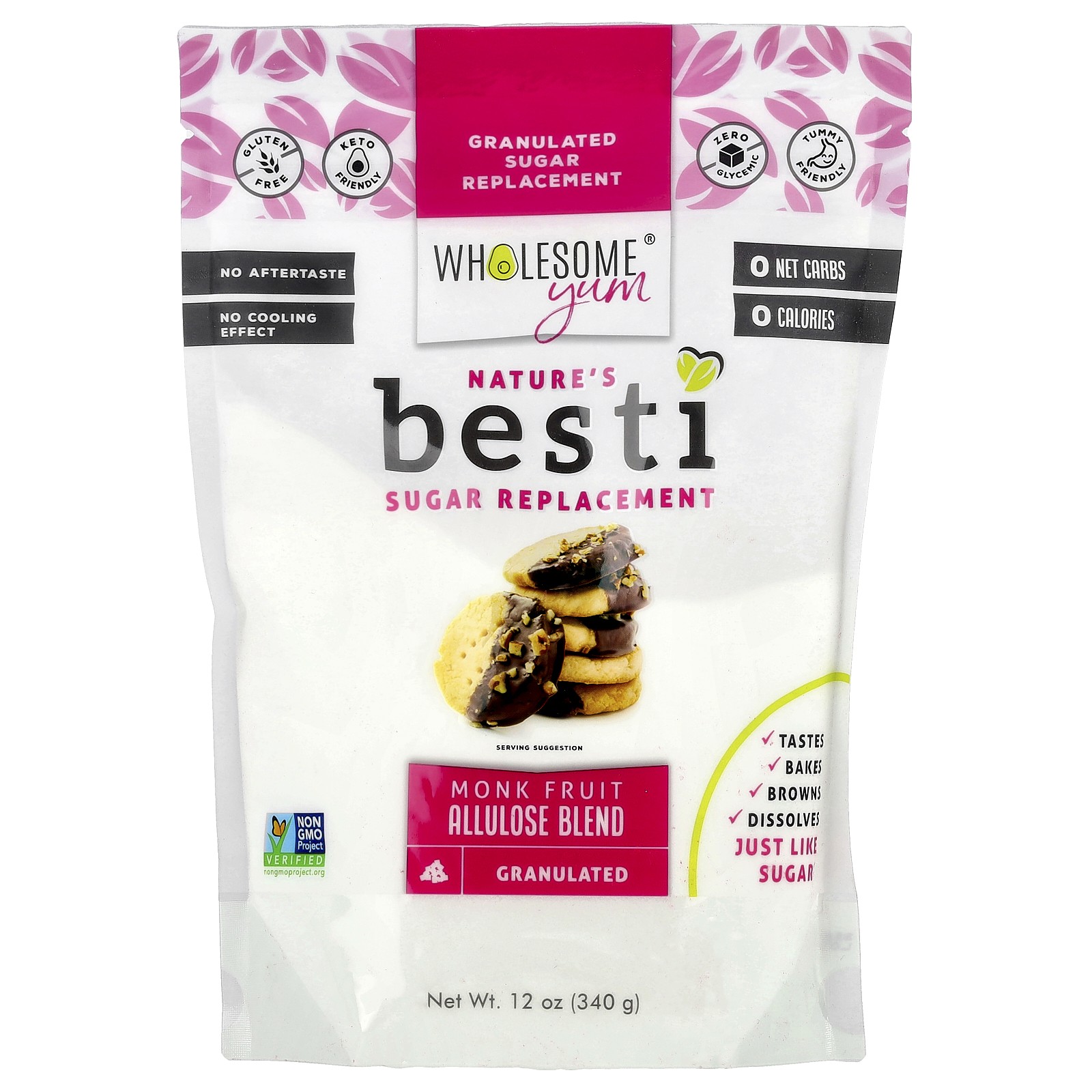 Besti, Granulated Sugar Replacement, Monk Fruit Allulose Blend, 12 oz (340 g)