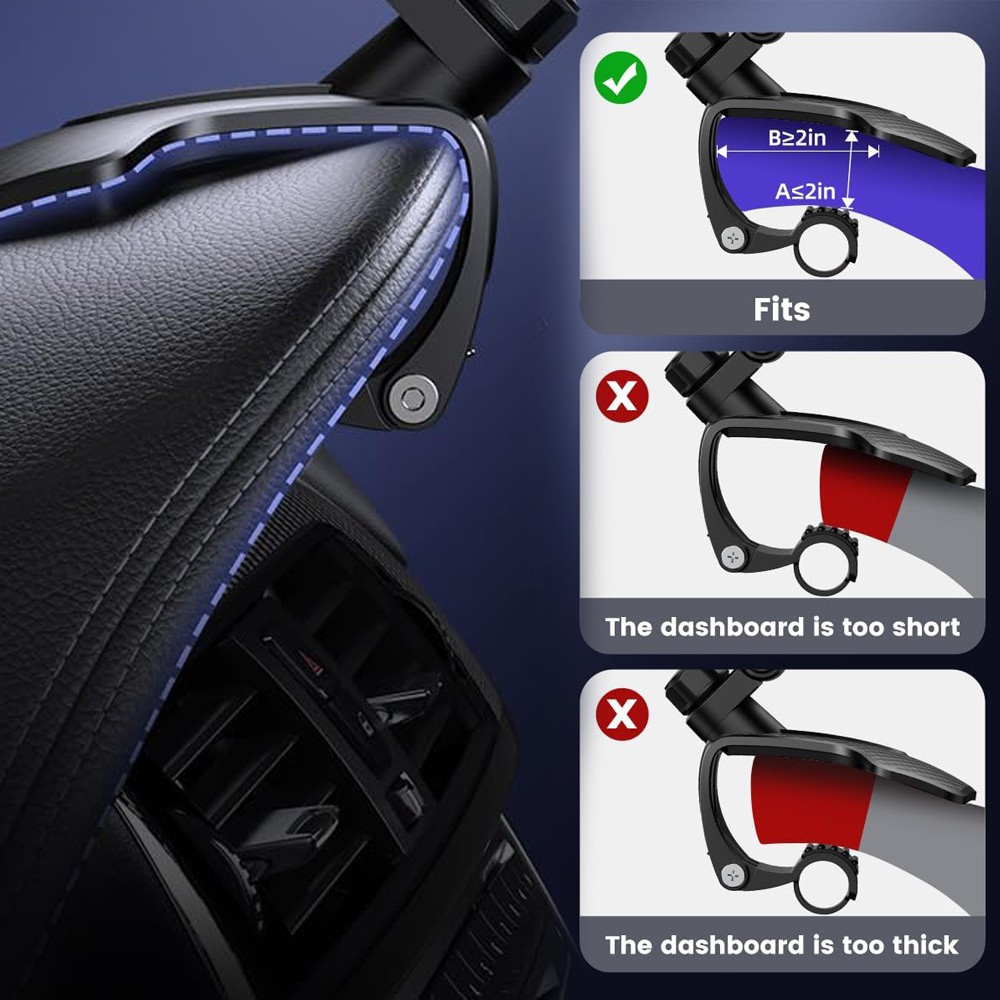 Universal 360° Car Phone Mount Holder For Cell Phone Samsung Galaxy iPhone Stand