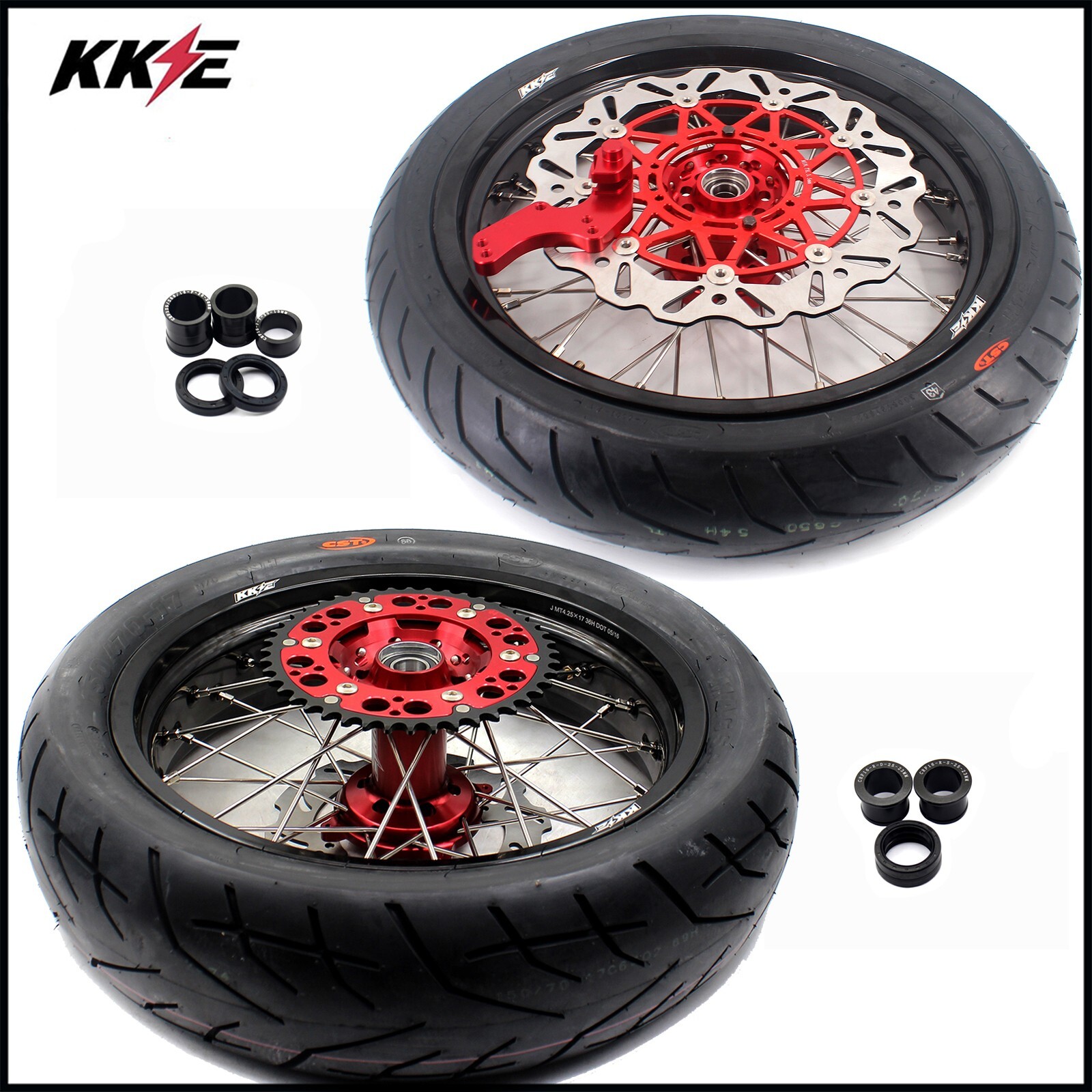KKE 3.5/4.25 Supermoto Wheels For Honda CRF450RL 2019-2025 CRF450L CST Tyres Kit