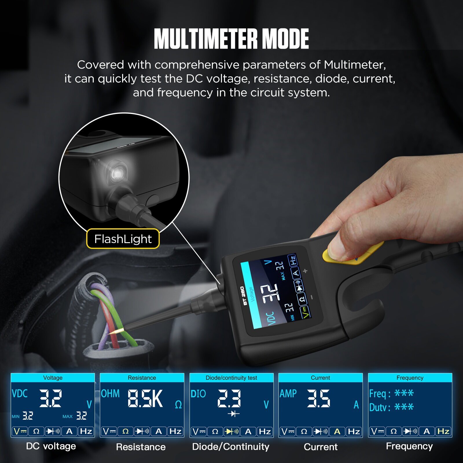 9V-30V Electrical Circuit Tester Probe Diagnostic Multimeter Oscilloscope Test