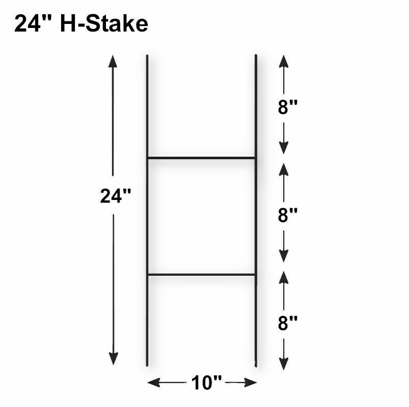 18 x 24 Yard Signs - Custom Design - Full Color - 2 Sided - Stakes Optional