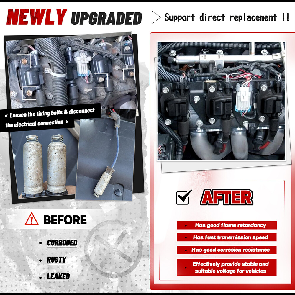 8X OEM AcDelco UF413 Ignition Coil & 41-962 Spark Plug & 9748GG Wire For GMC