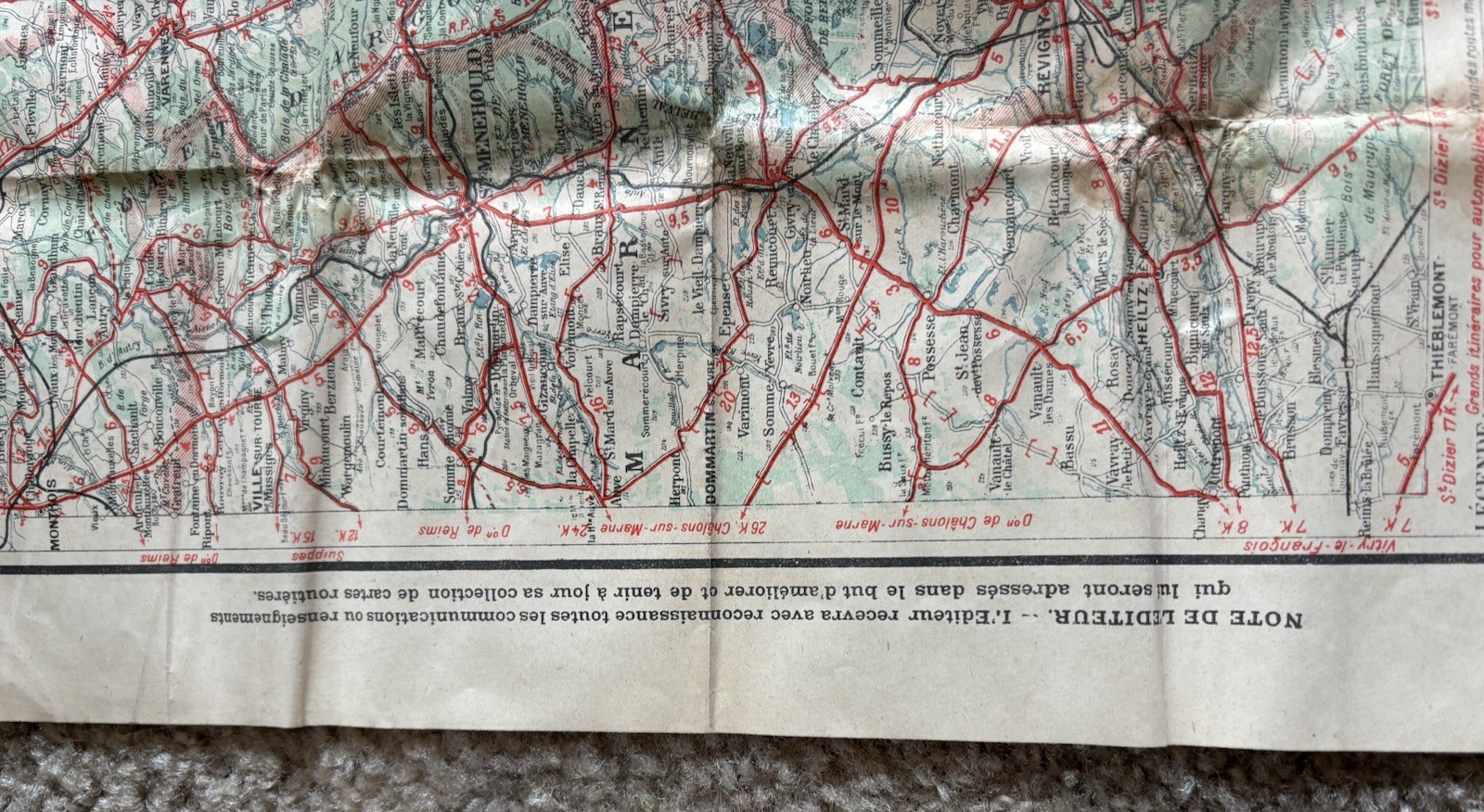 WW1 US Military Rare Bring Back French Map
