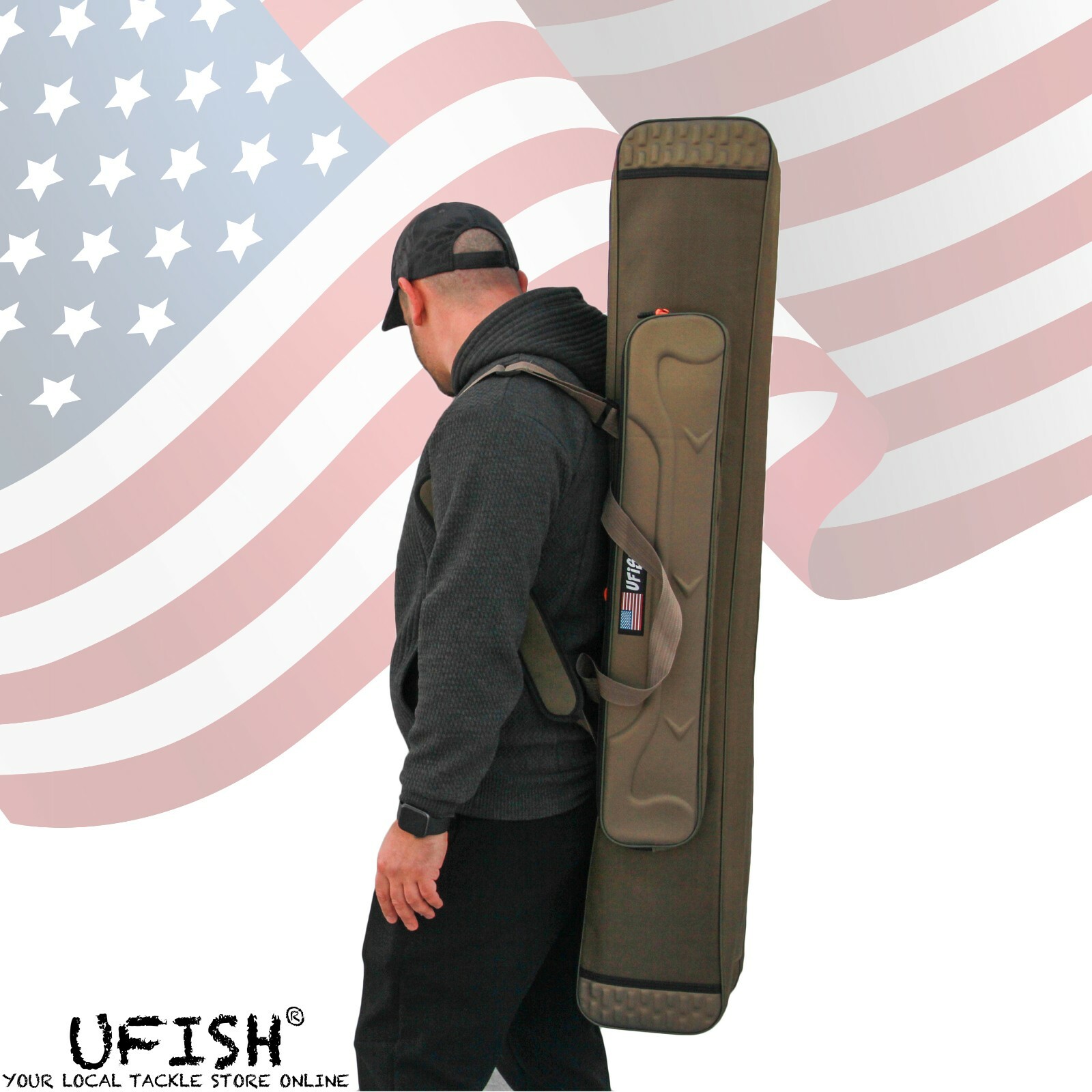 UFISH Fishing Rod Bag Pole Travel Case with Tackle Storage Comfortable Fishing