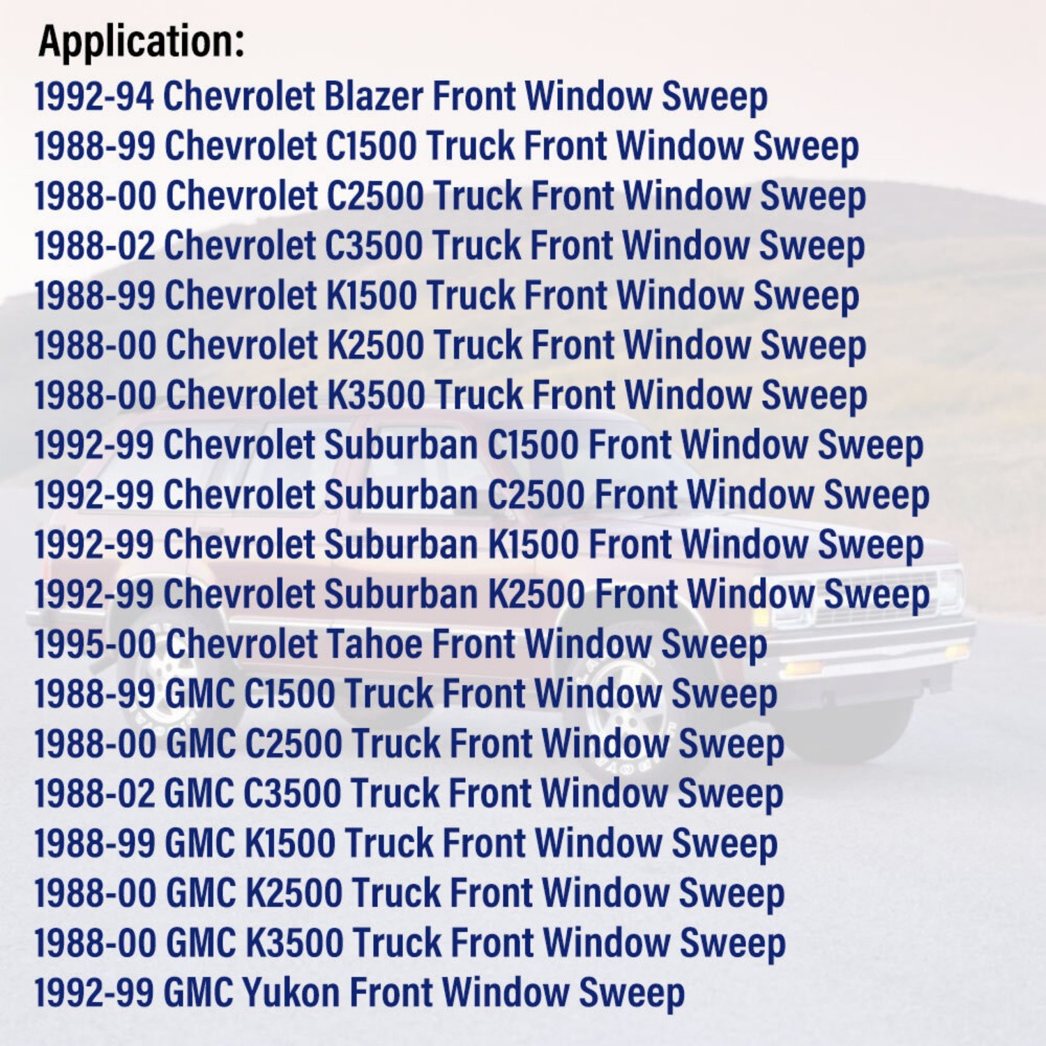 Fit For Chevy GMC Truck Inner & Outer Front Window Sweep Felt Seal Weatherstrip