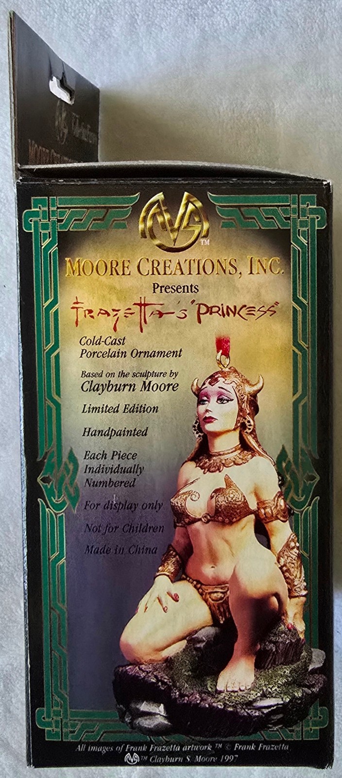 1997 Moore Creations Frazetta Princess LE #1114/3000 Porcelain Ornament Box