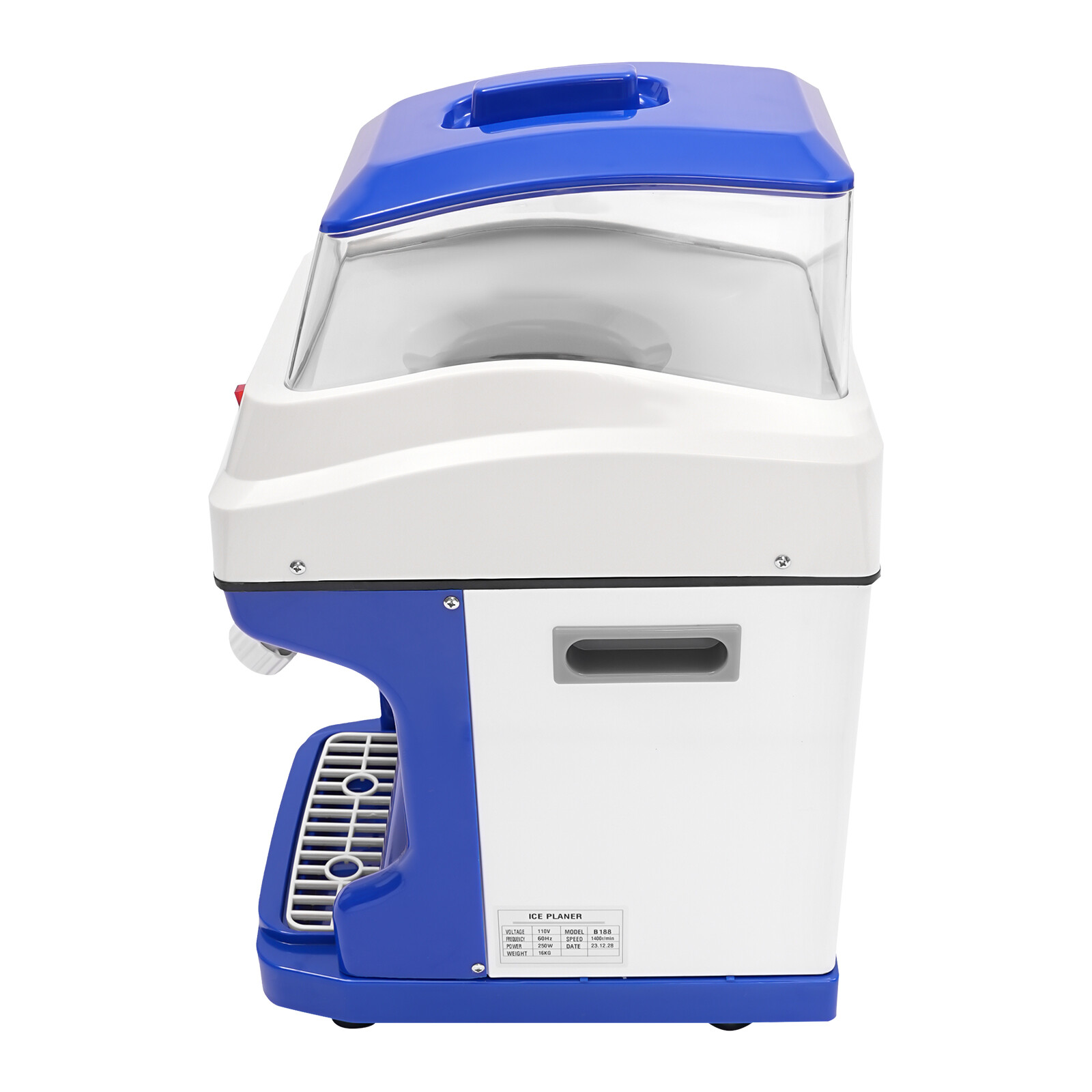 220.46-264.55LBS/H Commercial Ice Shaver Electric Snow Cone Machine Ice Crusher