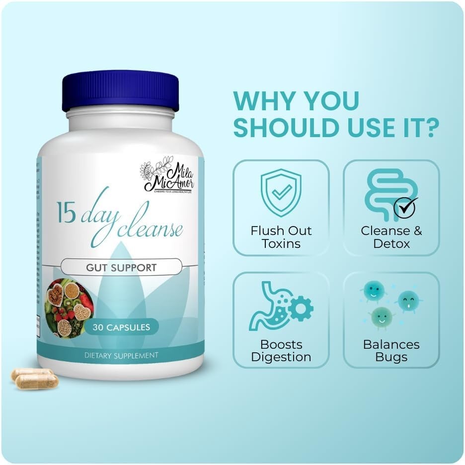 15-Day Cleanse Gut And Colon Support Advanced Gut Detox For Men And Women 05/26