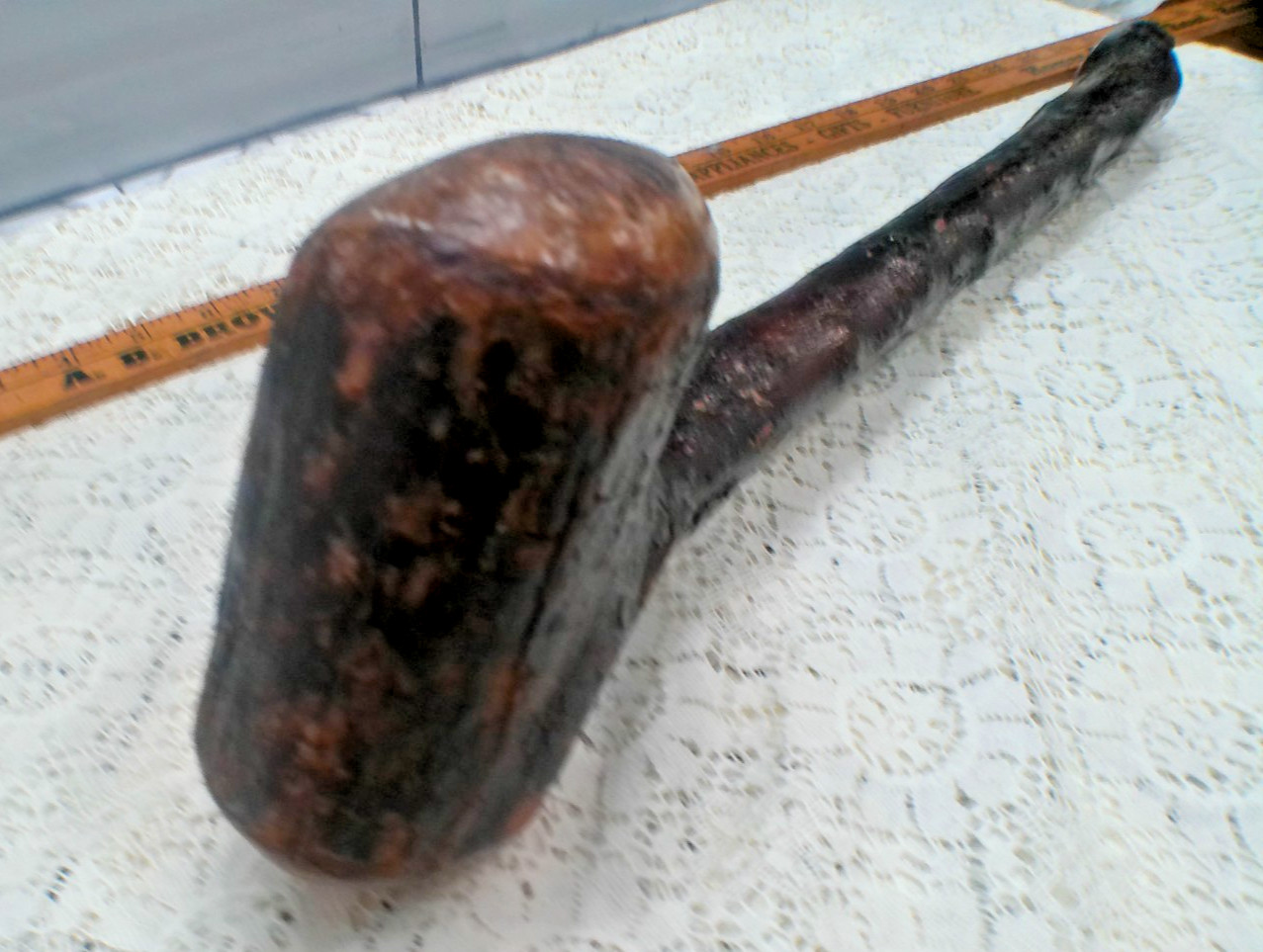 Antique 1700s ROOT MALLET INCREDIBLE FORM Sculptural Primitive Weapon Tool