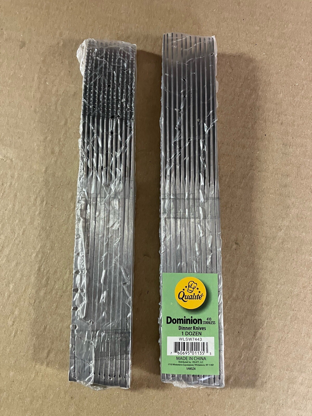 2 - 12 Pack (24) Qualite Dominion 410 Stainless Steel Dinner Knives # WLSW7443