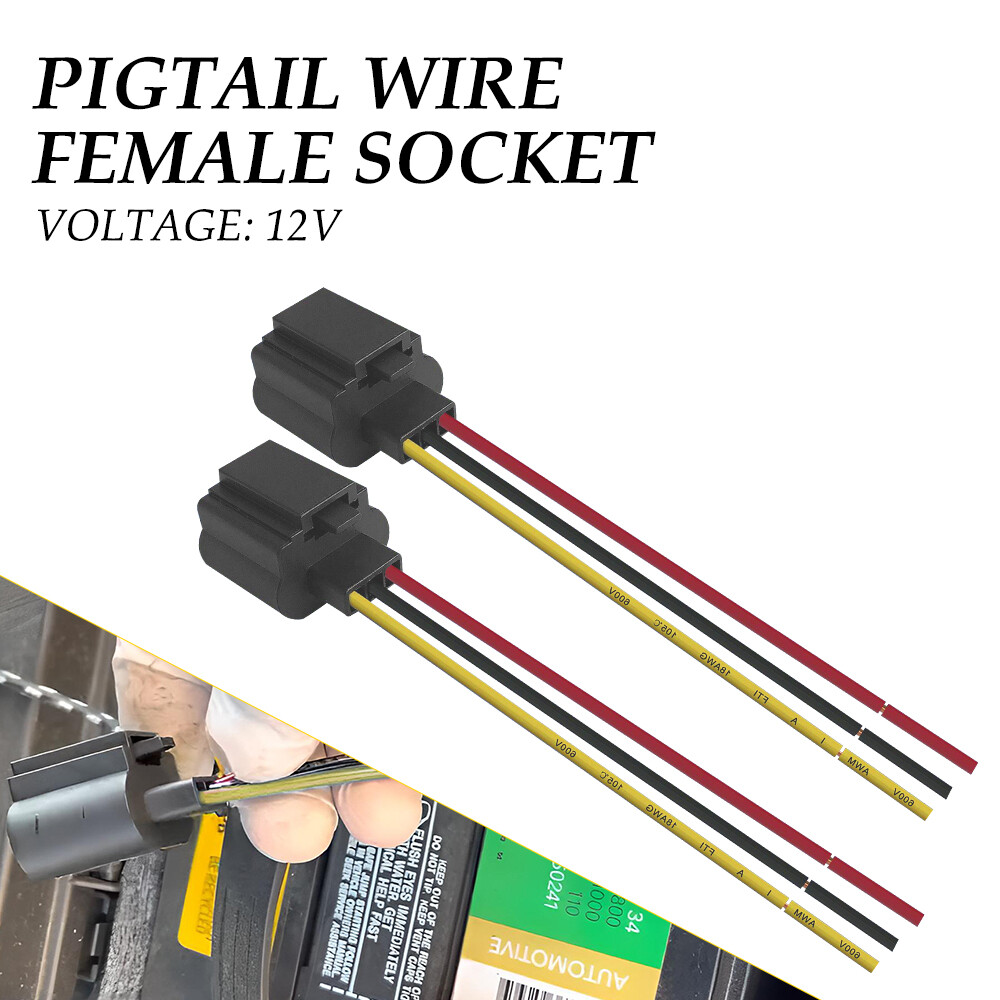 9008 H13 Headlight Bulb Harness Socket Connector Plug Wire Pigtail Female