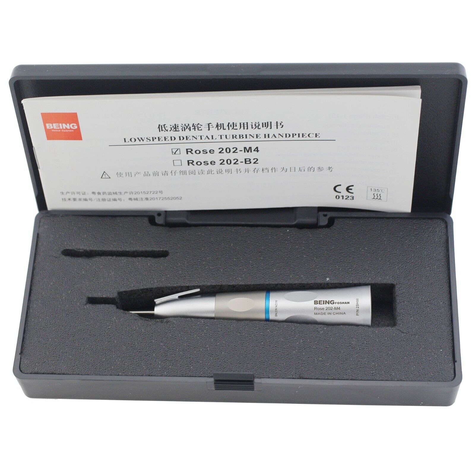 BEING COXO Dental Surgical Handpiece Straight 1:1 Implant Nose Cone Fiber Optic