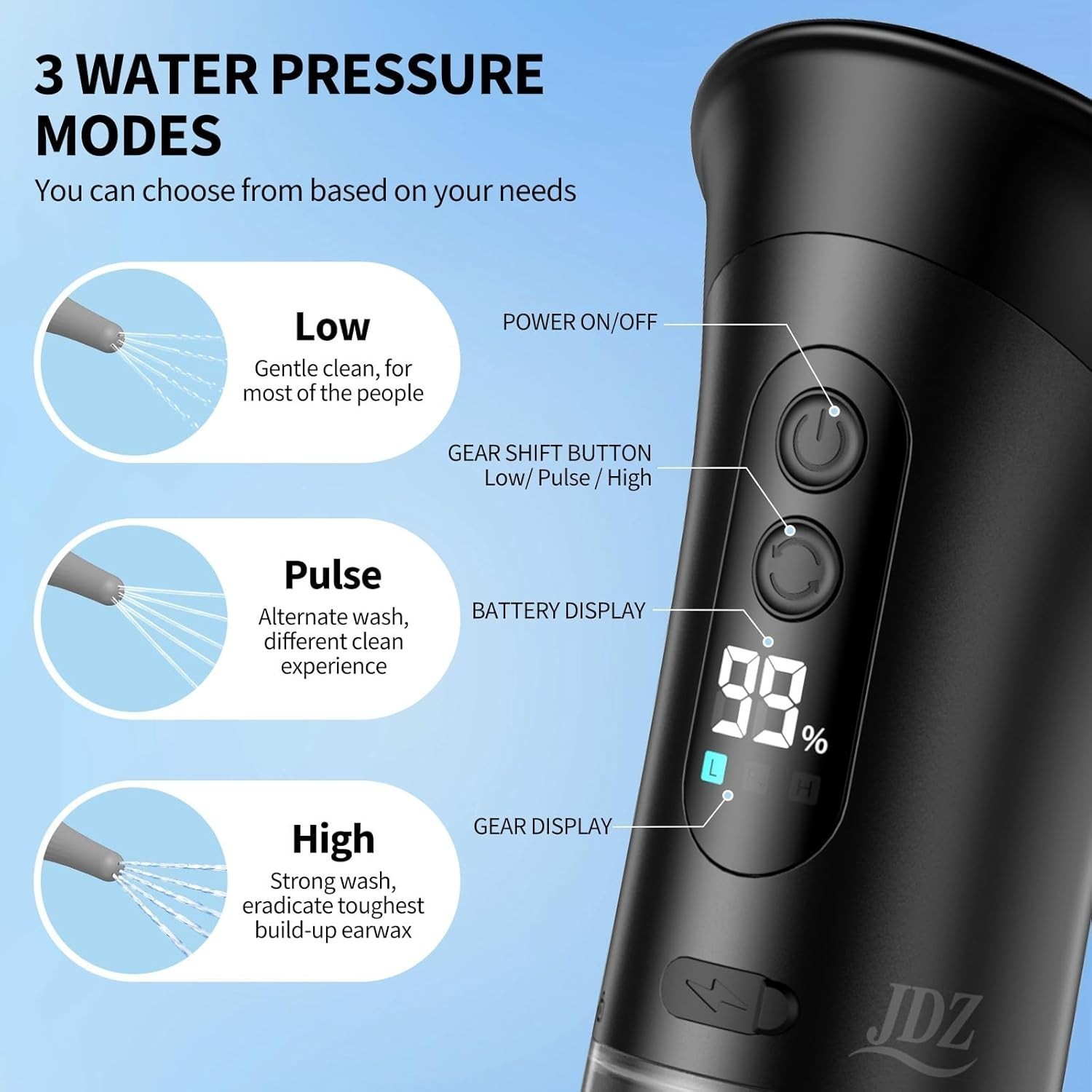 Ear Wax Removal with One-Piece Waste Tank, Powered Ear Wax Remover,12 Tips,New，l