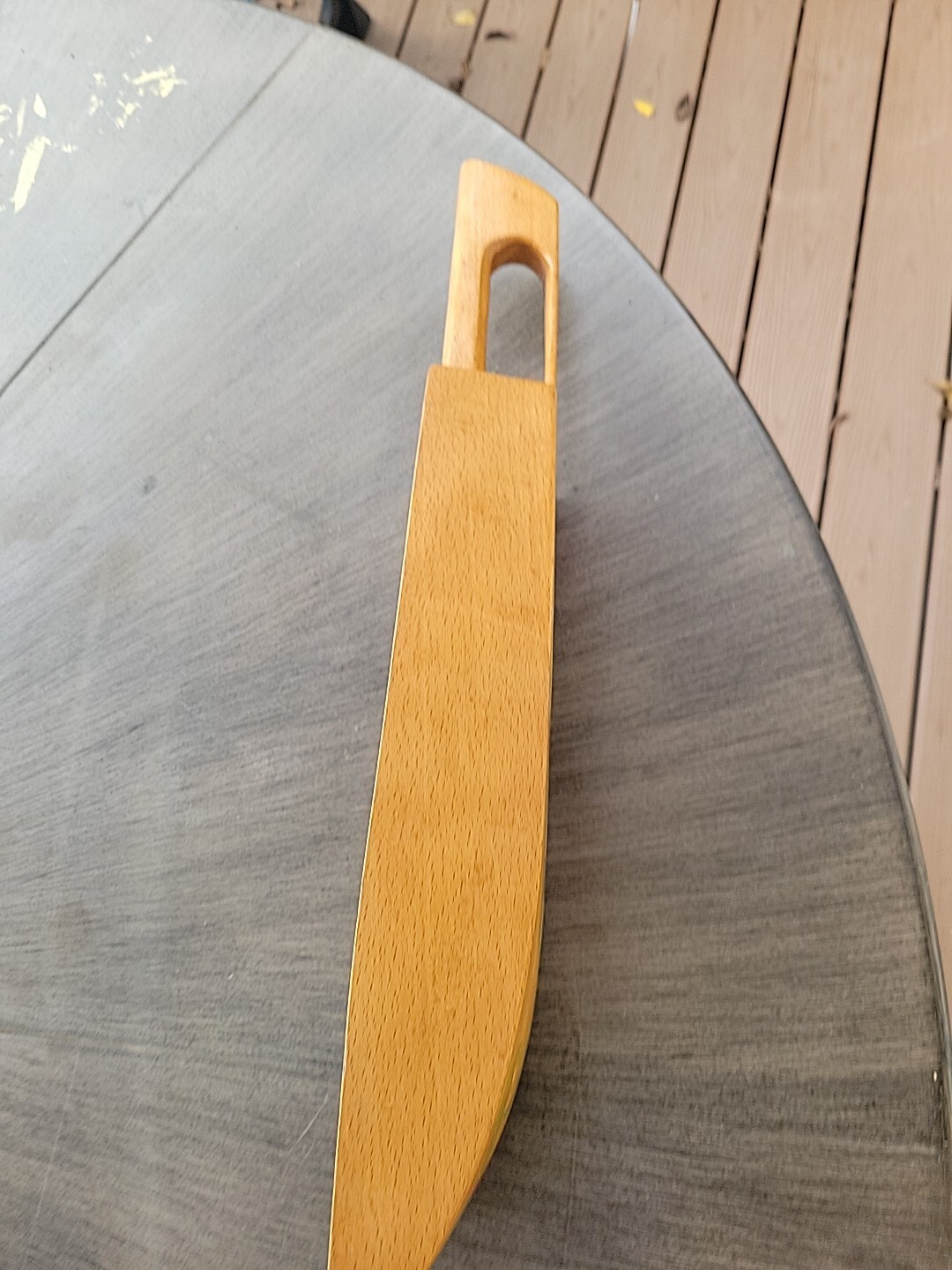 Vtg Folk Art Wooden Tole Grain Flour Scoop Painted Primitive Farm Core READ