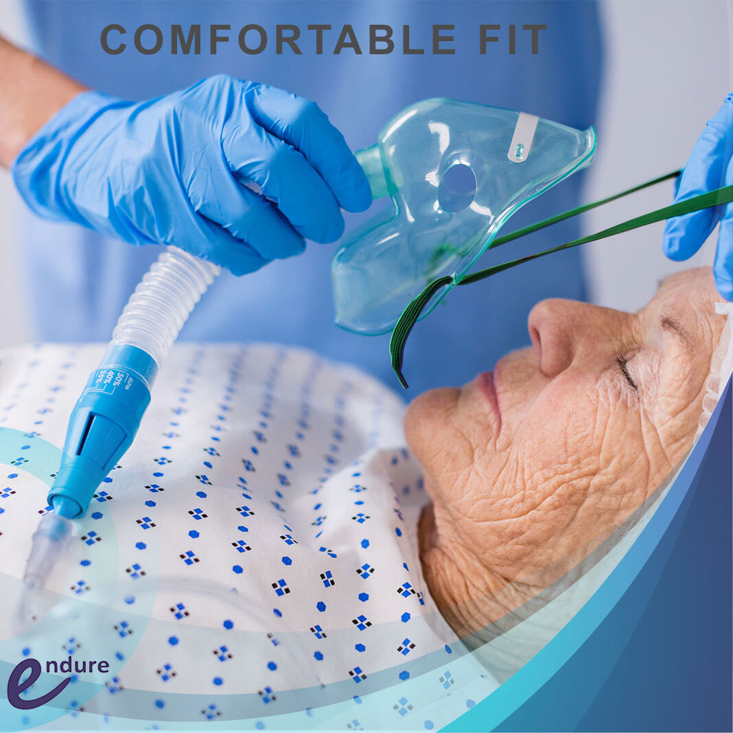 Endure Adjustable Adult Oxygen Venturi Mask with Accessories, Large Size