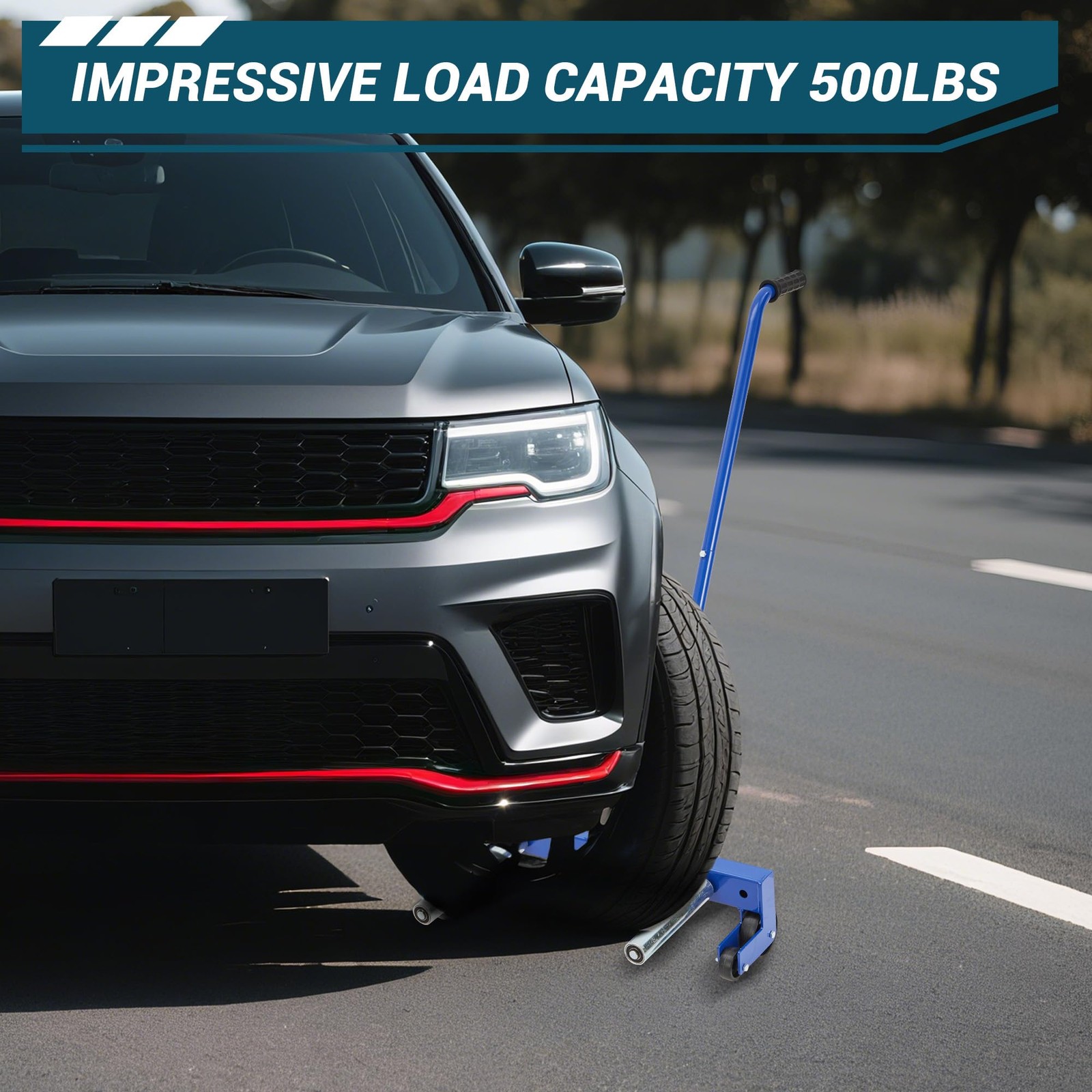 500LBS Lift Tire Dolly, Wheel Dolly Truck Tire Wheel Dolly Tire Moving Cart Tool