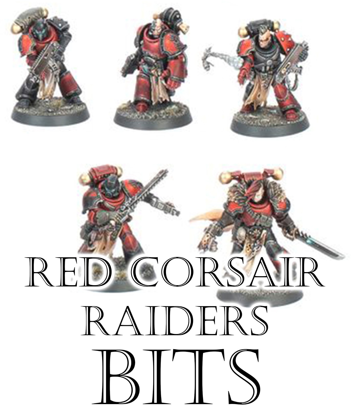 Warhammer 40k Red Corsair Raiders Bits, Games Workshop, Chaos Space Marine