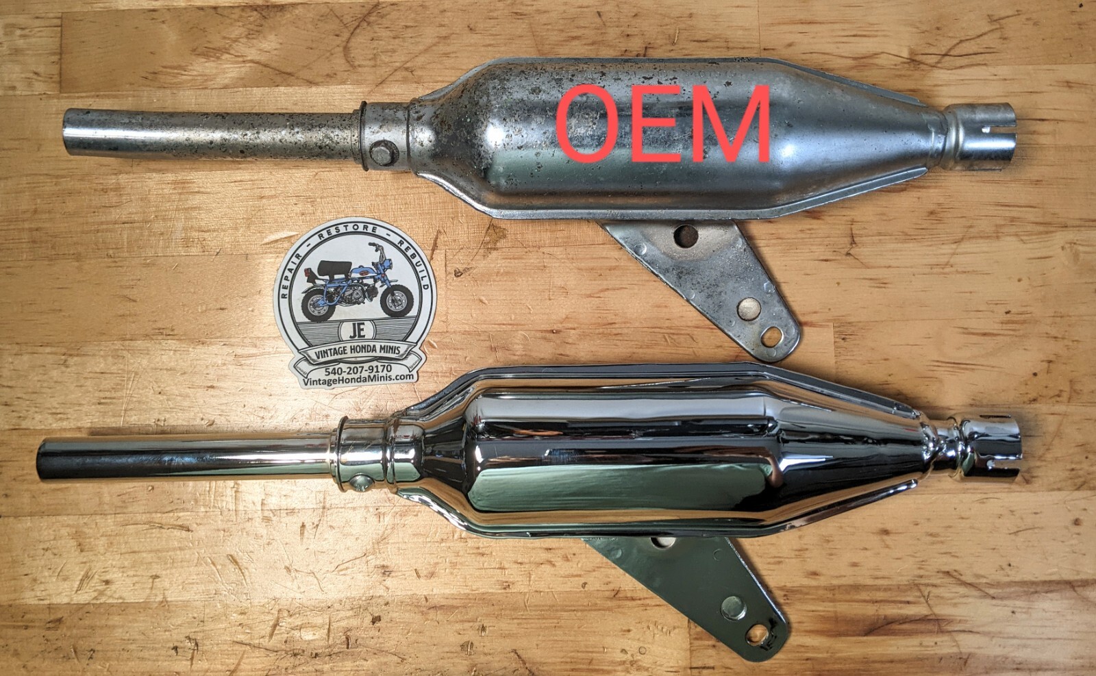 Exhaust - Vintage Style Replica Muffler & Header Kit - Honda Z50 Z50a K0 K1 K2