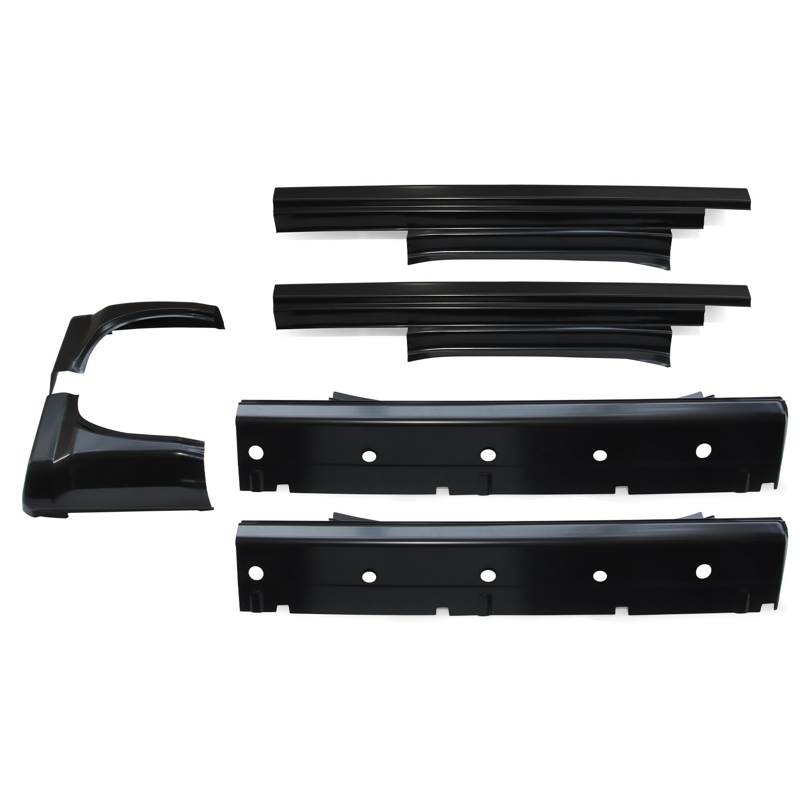 Pair Rocker Panels & Cab Corners For 14-18 Chevy Silverado GMC Sierra Crew Cab