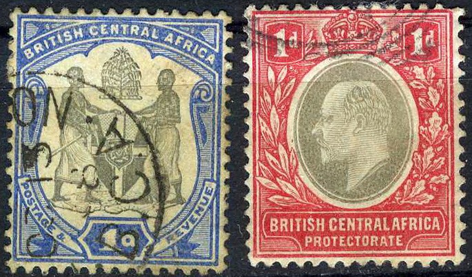 British Central Africa 1897 King George Seal Used (SC# 43, 60)