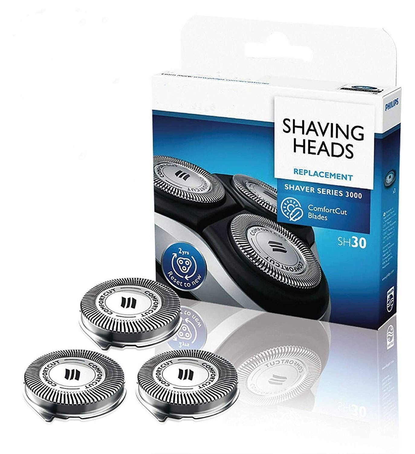 Philips Norelco SH30 Heads Replacement Shaving Heads Style Silver SH30/52 Heads