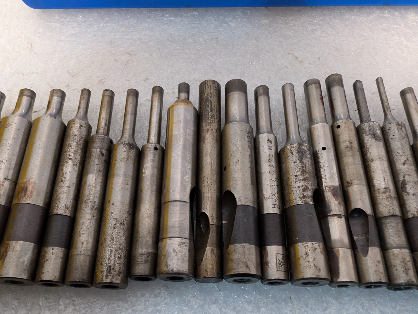 Lot of 57 Dayton Assorted Jektole Precision Pierce Die Punches, No Wax