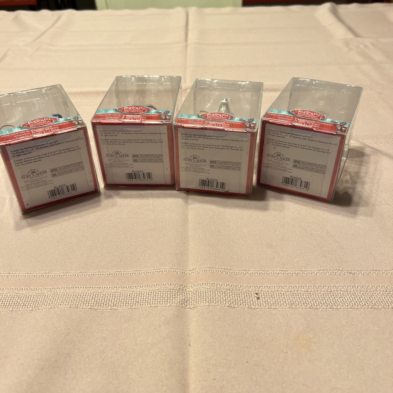 4 Kurt Adler Rudolph The Red Nose Reindeer Misfit Toys Glass Ornaments