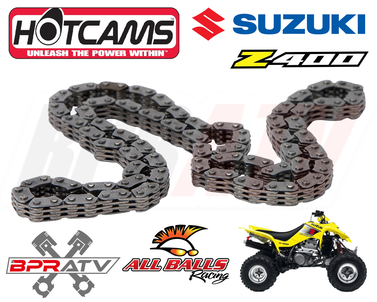 Suzuki LTZ400 Timing Guide Guides Tensioner Chain Tensioner & HOT CAMS Cam Chain