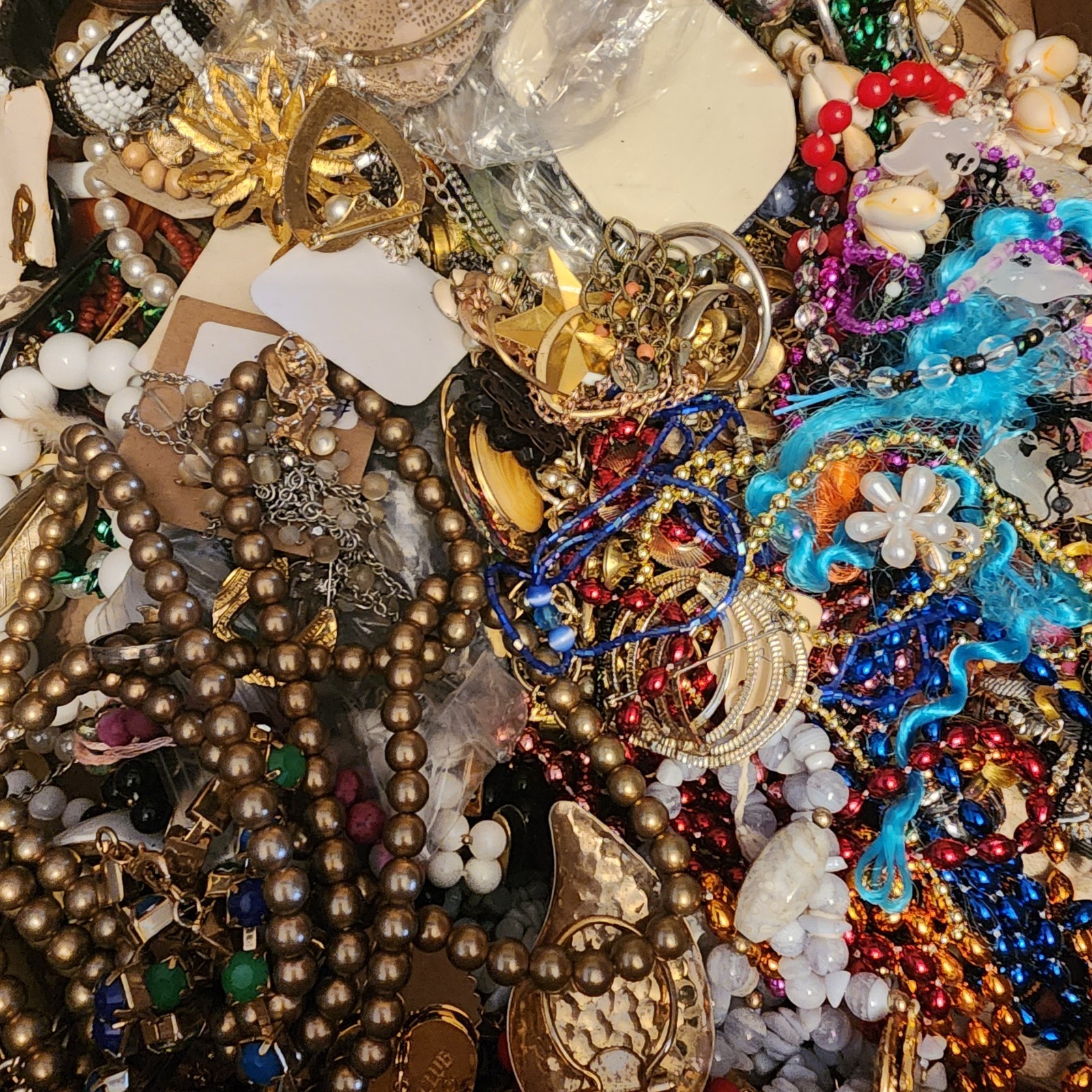 Large Flat Rate Jewelry Lot Craft Junk Harvest FULL Kids Dress Up