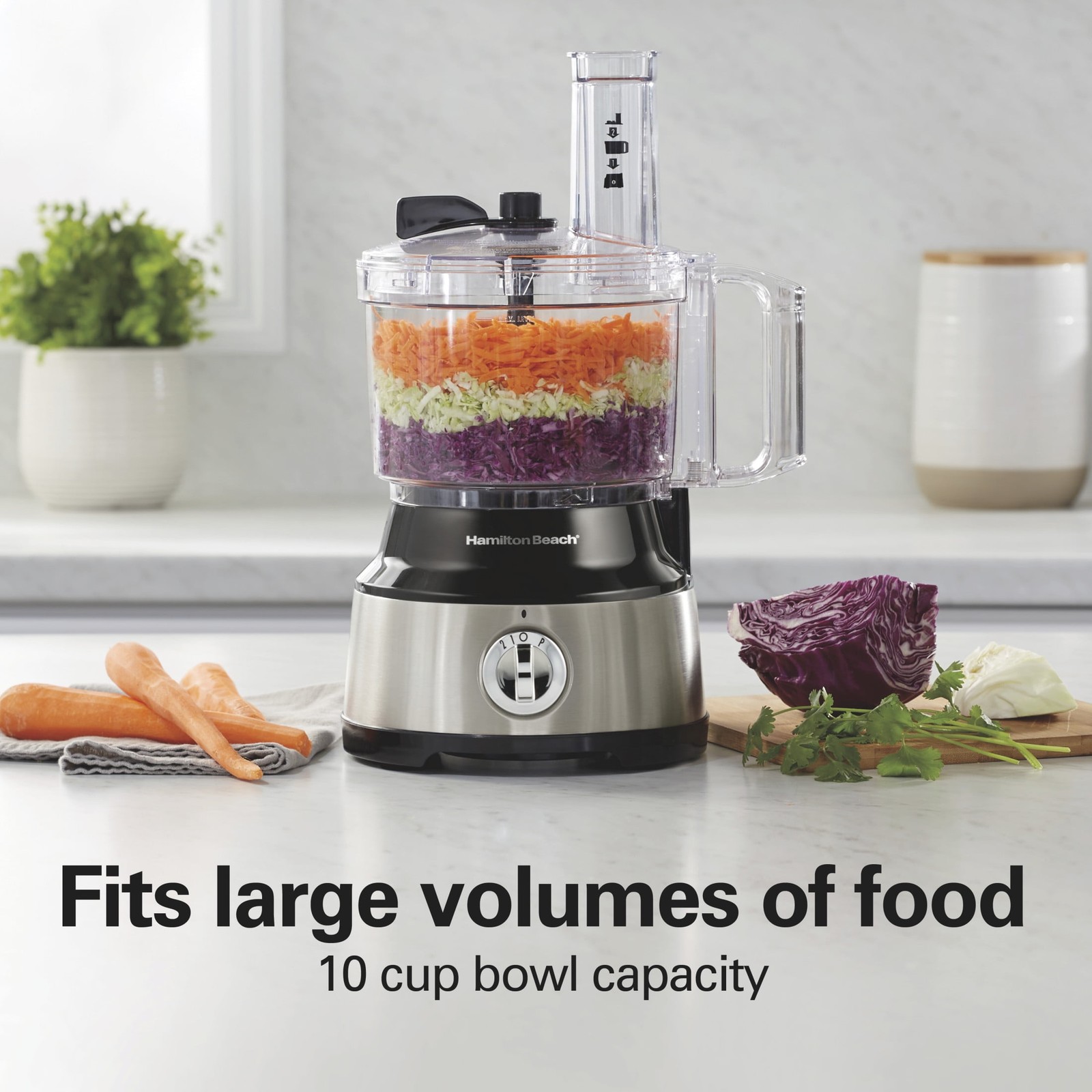 10 Cup Food Processor and Chopper with Extra Large Chute and Bowl Scraper