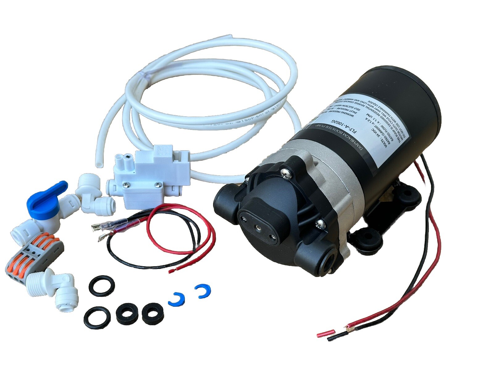 110V 24V DC/AC Diaphragm Booster Water Pump for RO Reverse Osmosis Caravan RV