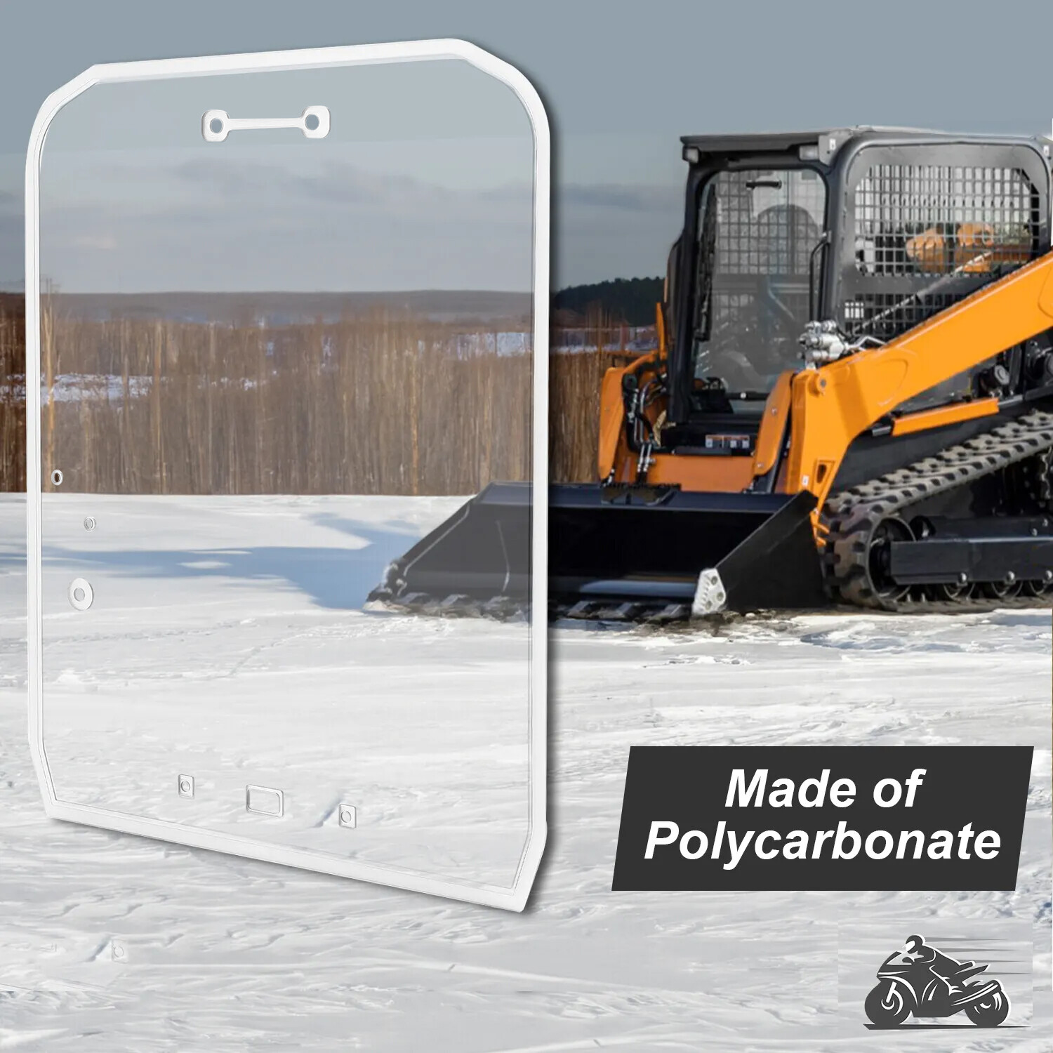 Clear Polycarbonate Door glass For Kubota SVL65 SVL75 SVL90 SVL95 Track Loader