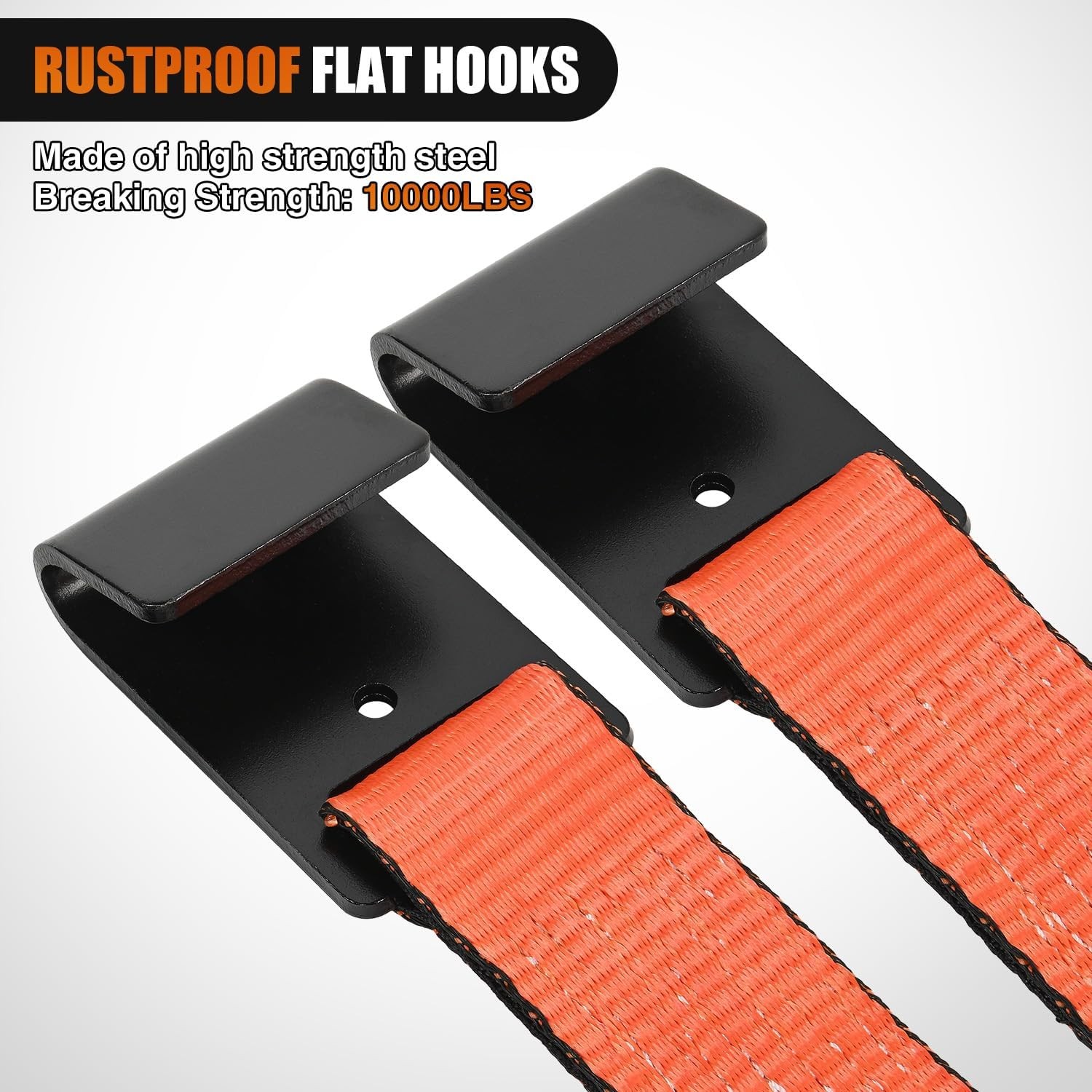 Nilight Tow Dolly Basket Straps with Flat Hook for 14”-19” Tires Car Heavy Duty