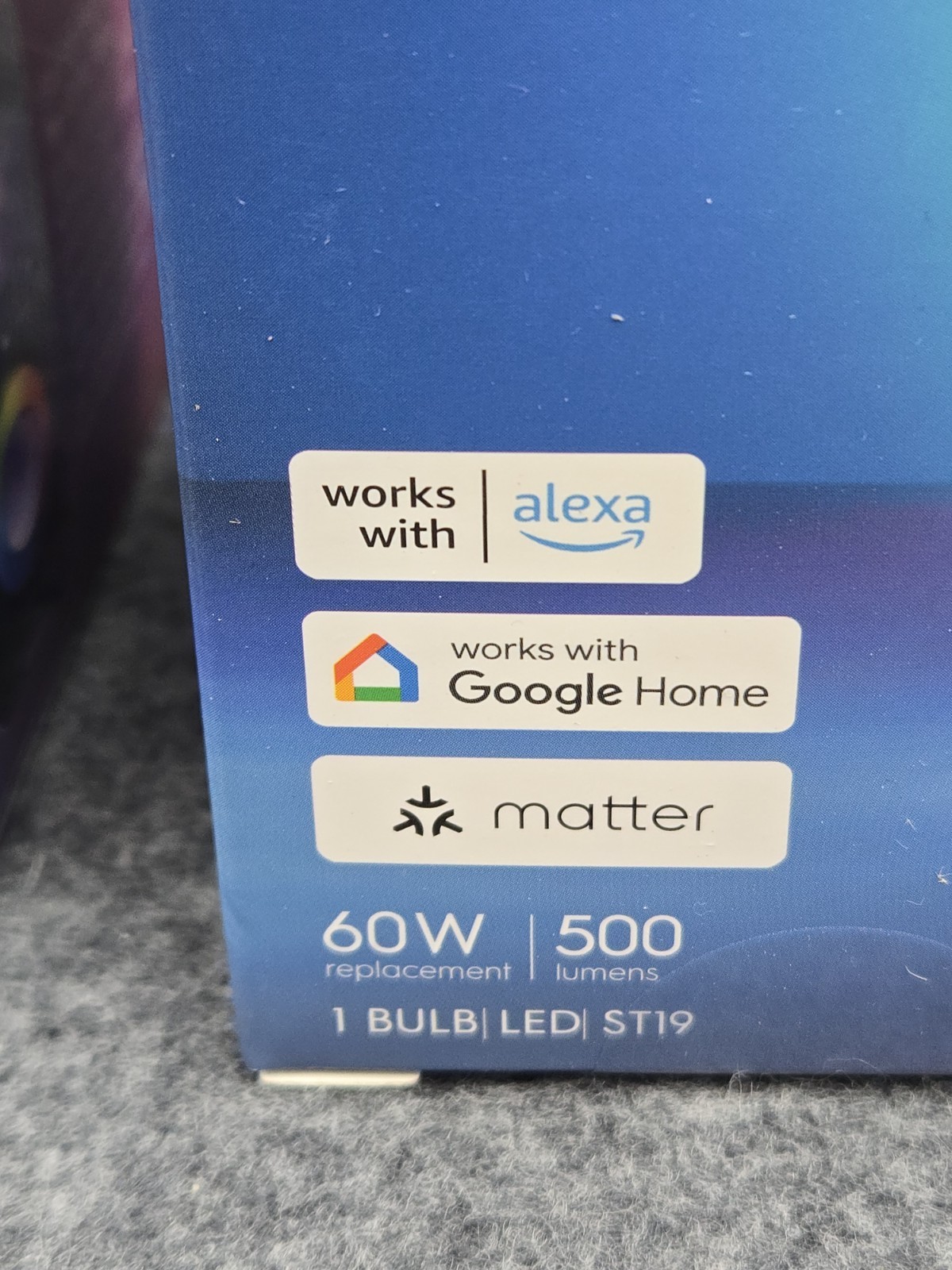 2 Pack GE Cync ST19 Full Color Direct Connect LED Smart Bulb WiFi Alexa Google