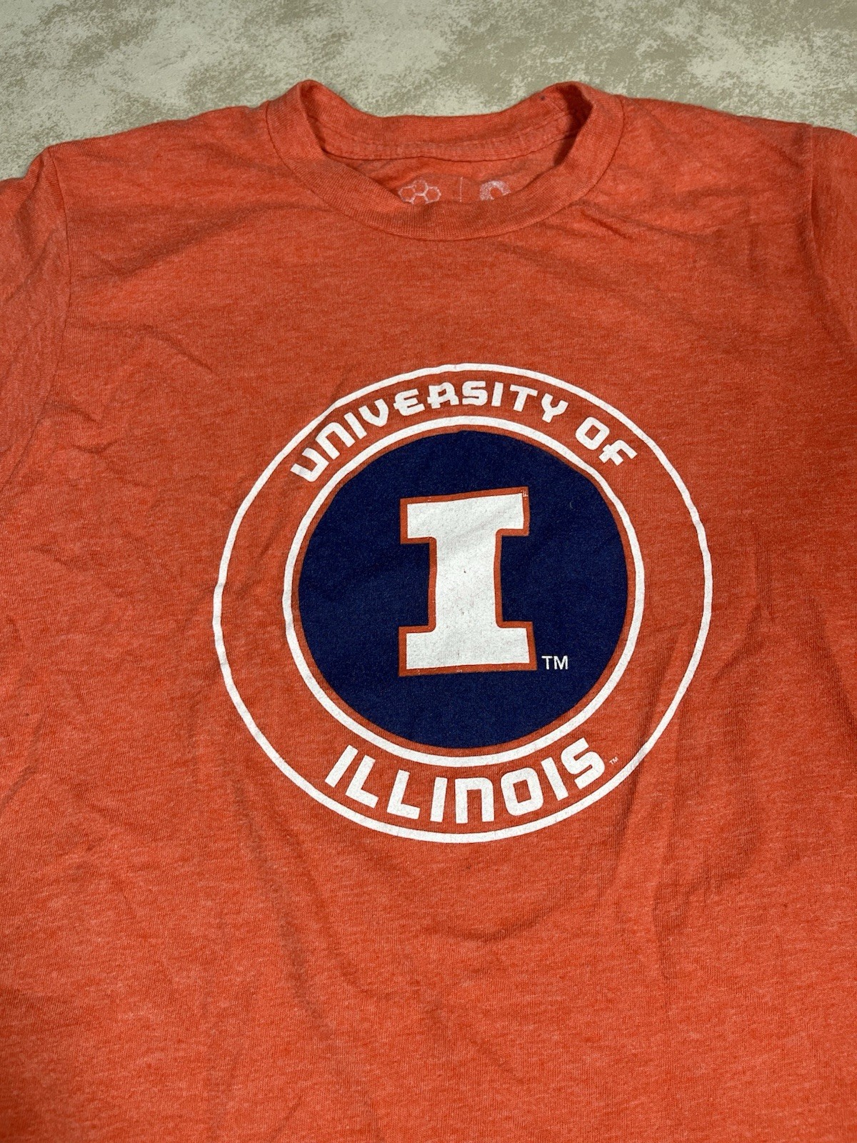 Rudis Illinois Illini Heather Orange Wrestling Shirt Size Small 1326