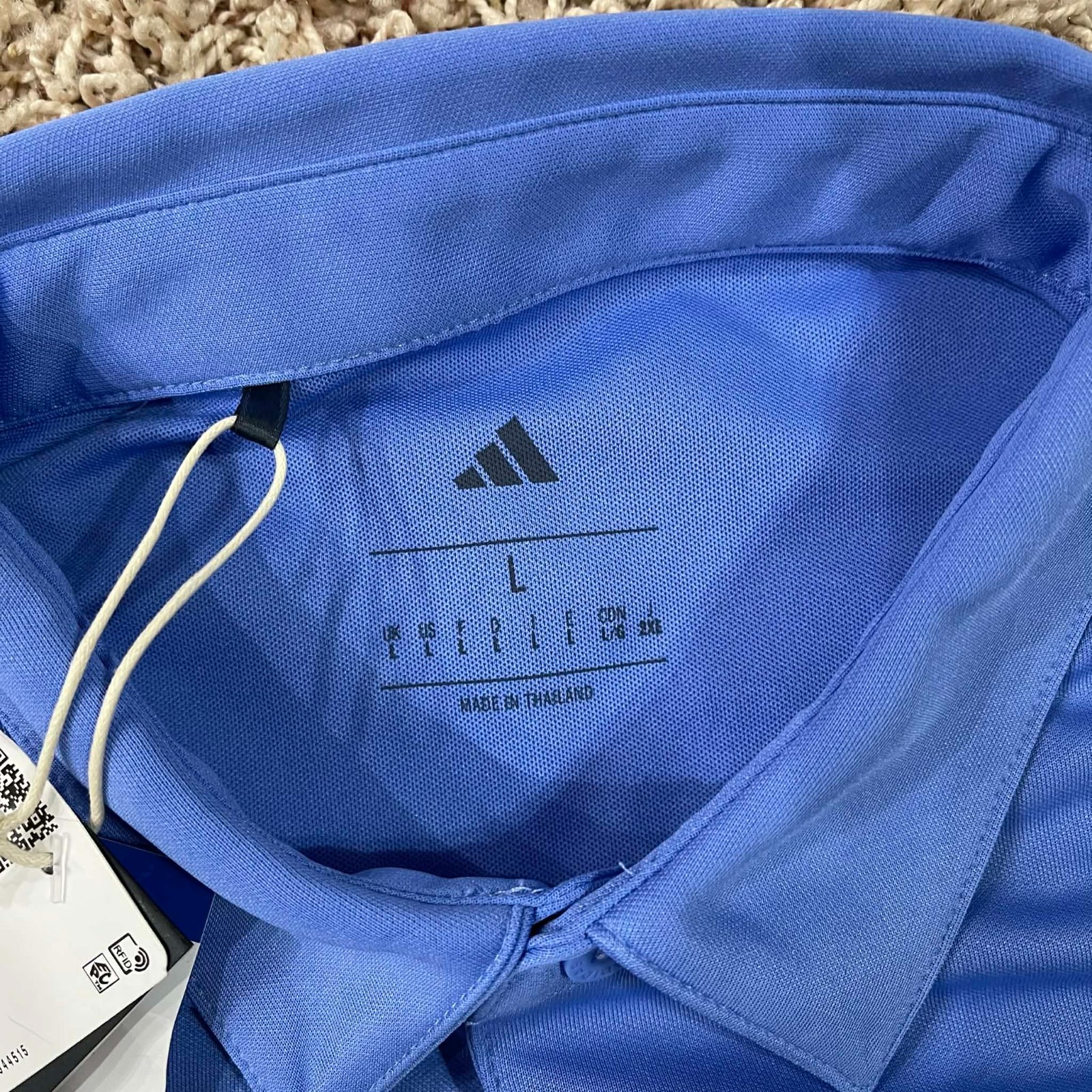 Adidas Men's Golf Performance Soft Polo Shirt Blue, Size Large (New)