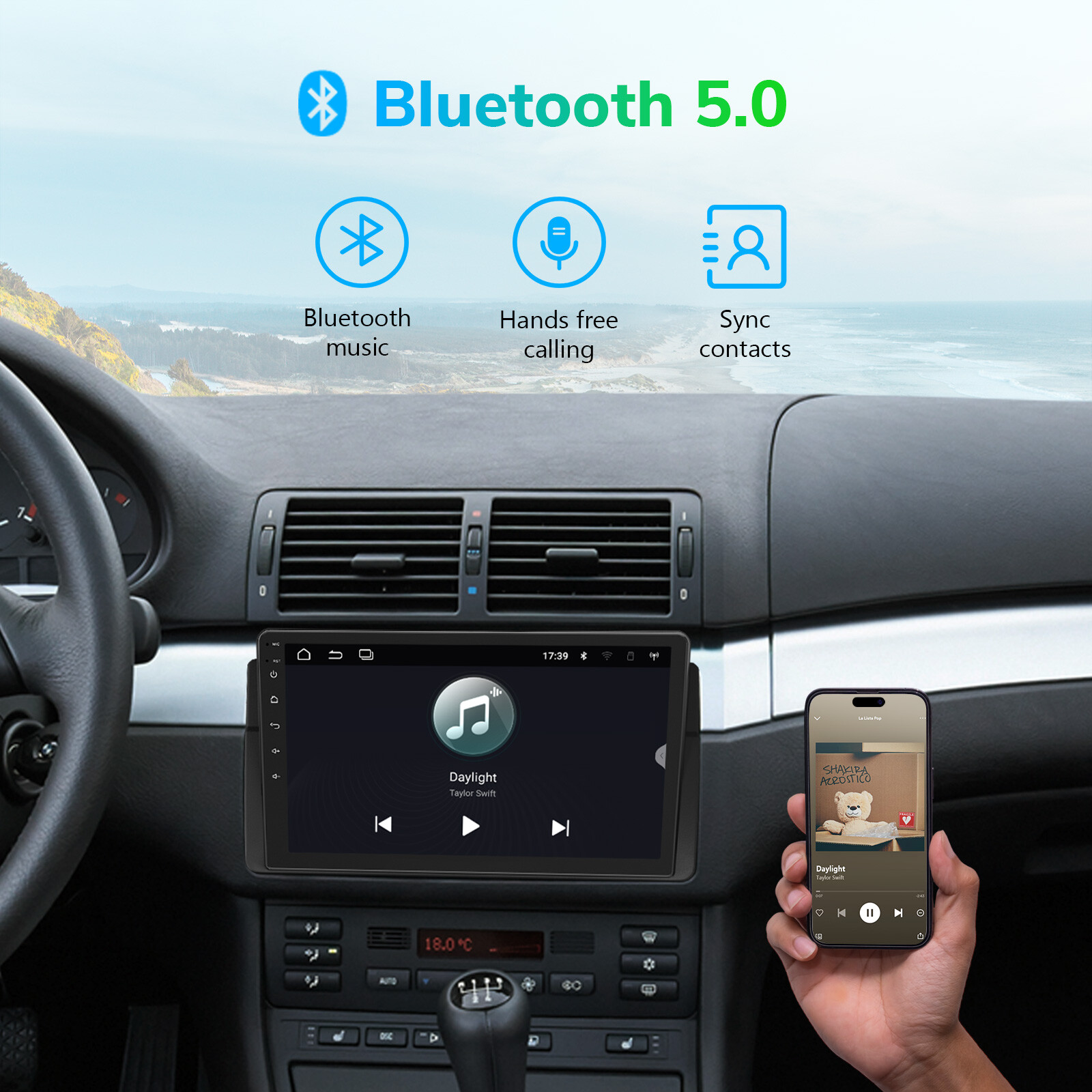 For BMW 3 Series E46 1999-2005 CarPlay Android 12 9" Car Stereo GPS Navi CarPlay