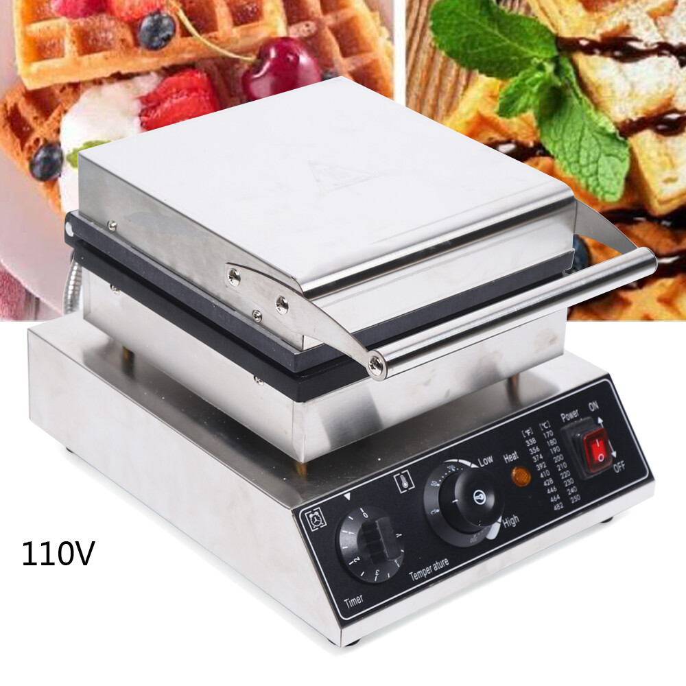Commercial Electric Waffle Maker Belgian Waffle Baker Baking Machine Nonstick
