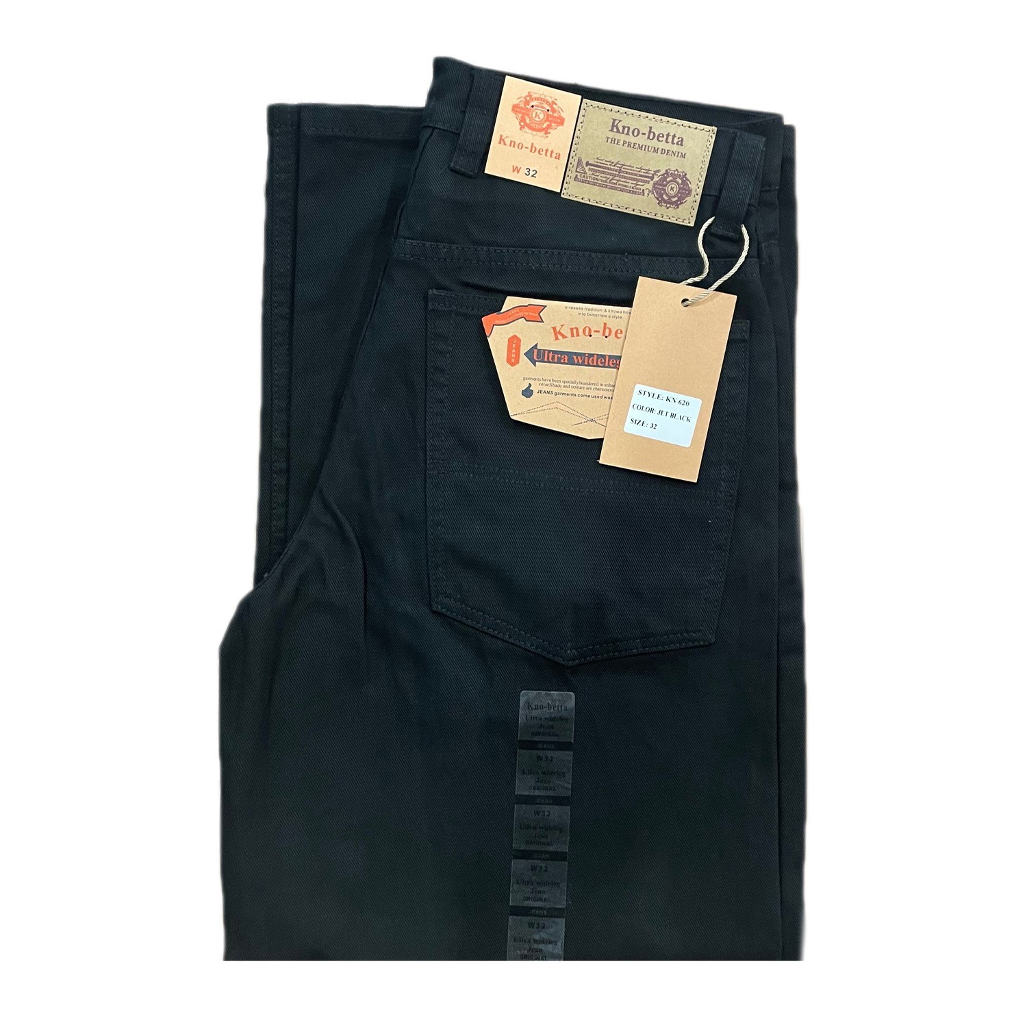 KNO BETTA MEN'S ULTRA WIDE LEG LOOS FIT DENIM JEAN