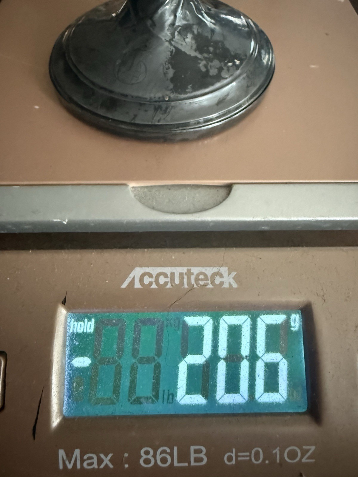 Vintage Sterling Silver Cemented Reinforced Candlestick Monogrammed