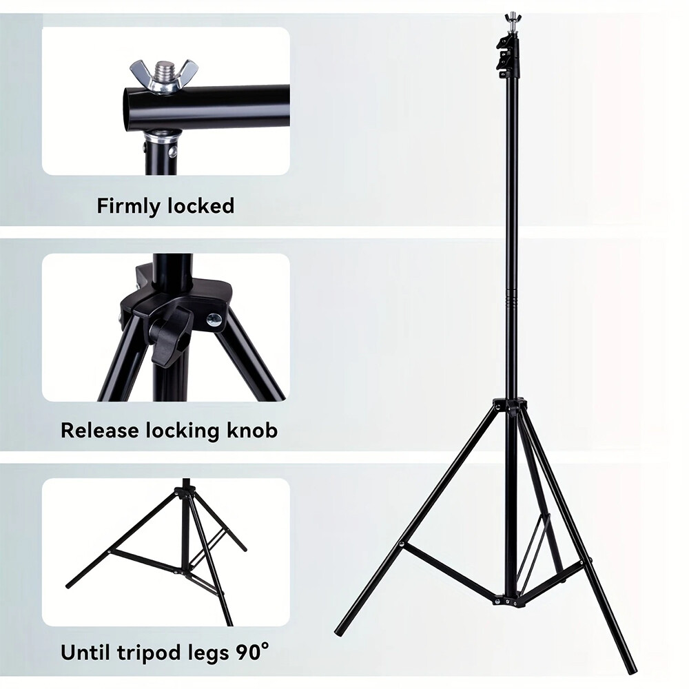 Adjustable Backdrop Stand Background Support System with Carrying Bag + 4 Clamps