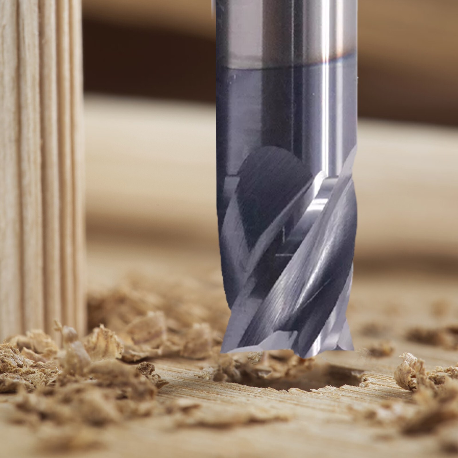 10PCS 4 Flute 1/4"x 1/2" x 2-1/2" Solid Carbide End Mill Double End AlTiN Coated